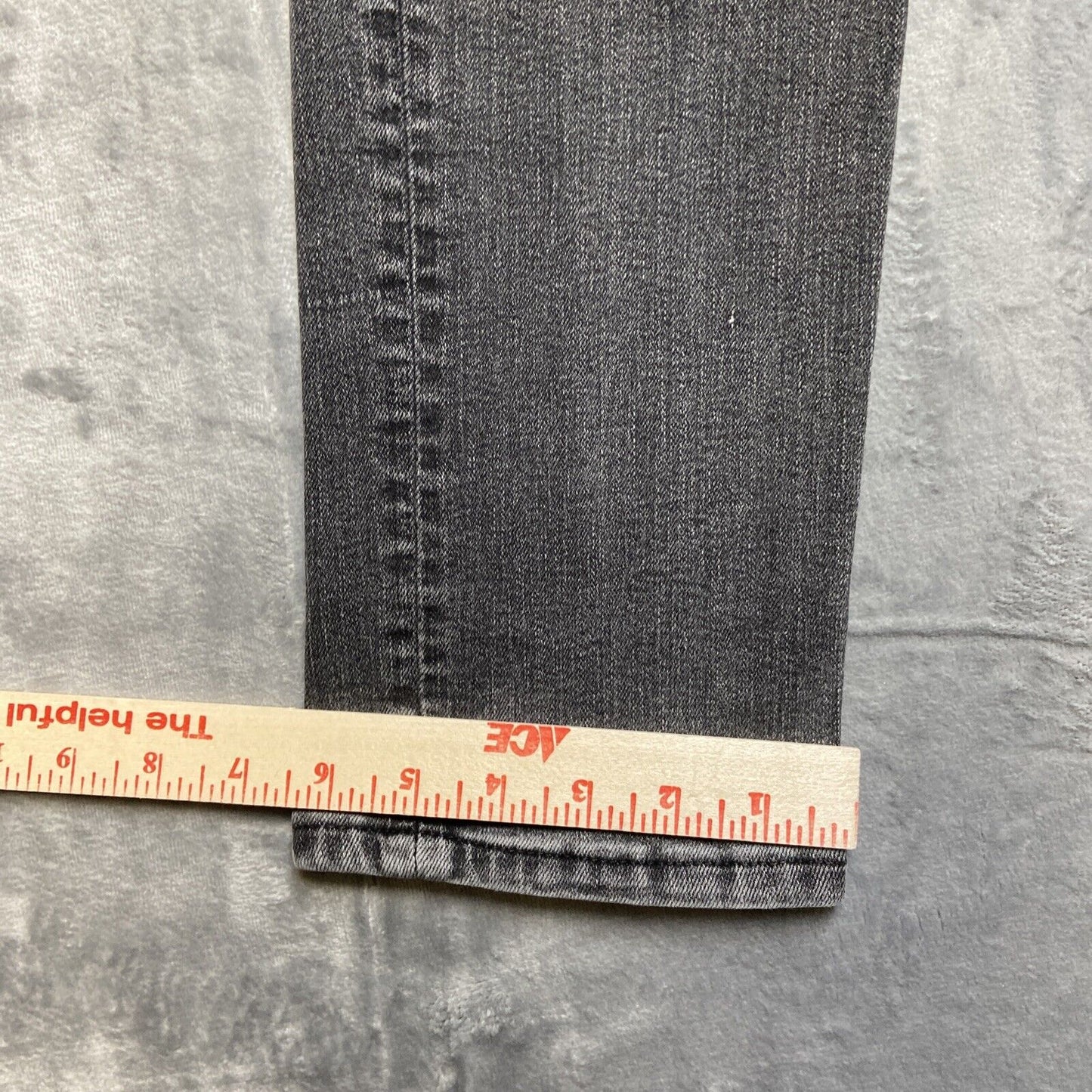 American Eagle Airflex Distressed Slim Straight Jeans Mens 30x34 Gray Denim