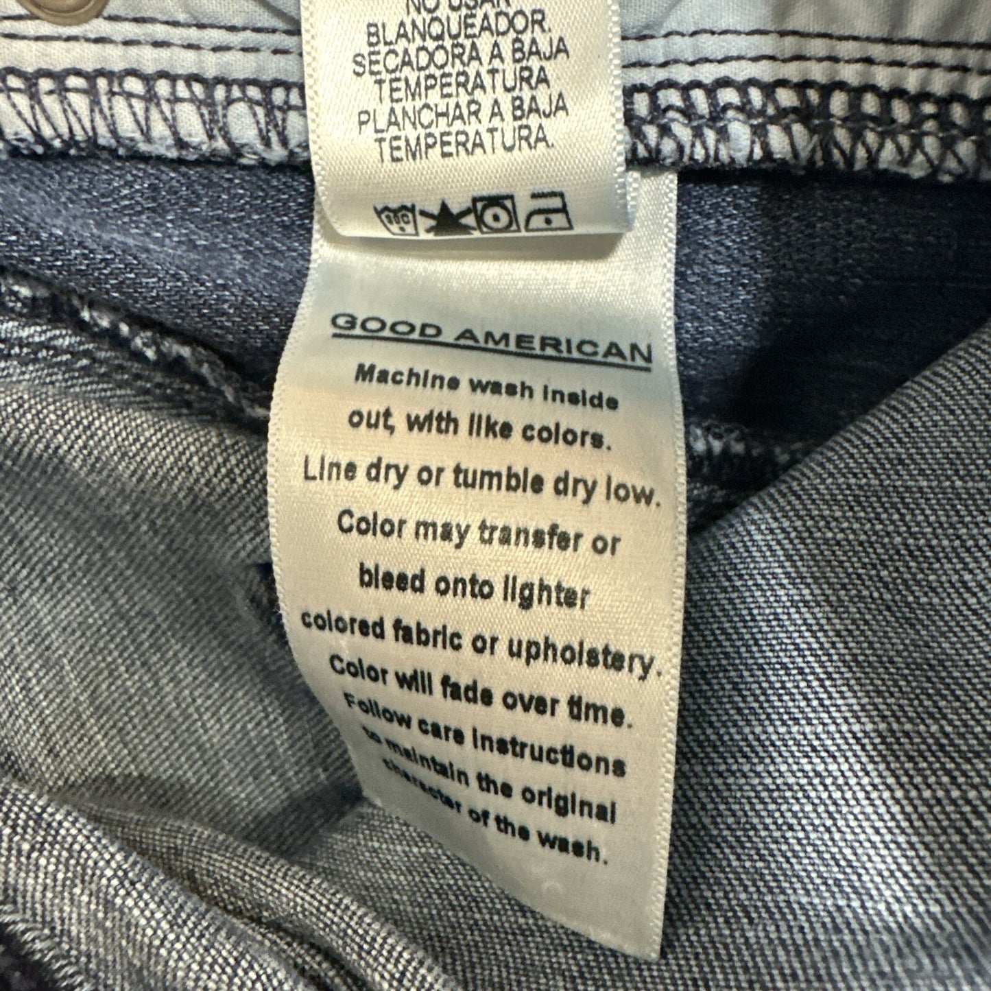 Good American Good Waist Women's Jeans Size 6/28 Blue Stone Wash Denim