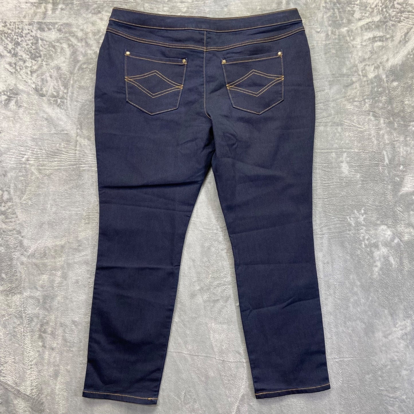 New Pajama Jeans Women's Straight Leg Jeans Size XLP Petite Dark Blue