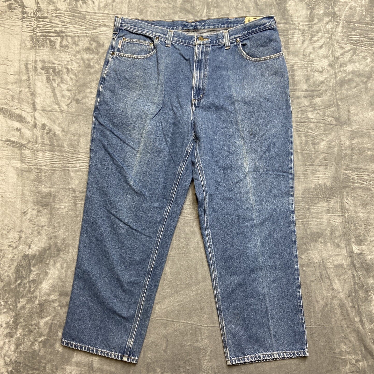 Lot of 4 Carhartt Relaxed Fit Jeans Men's 40x30 Blue Wholesale Work Jeans