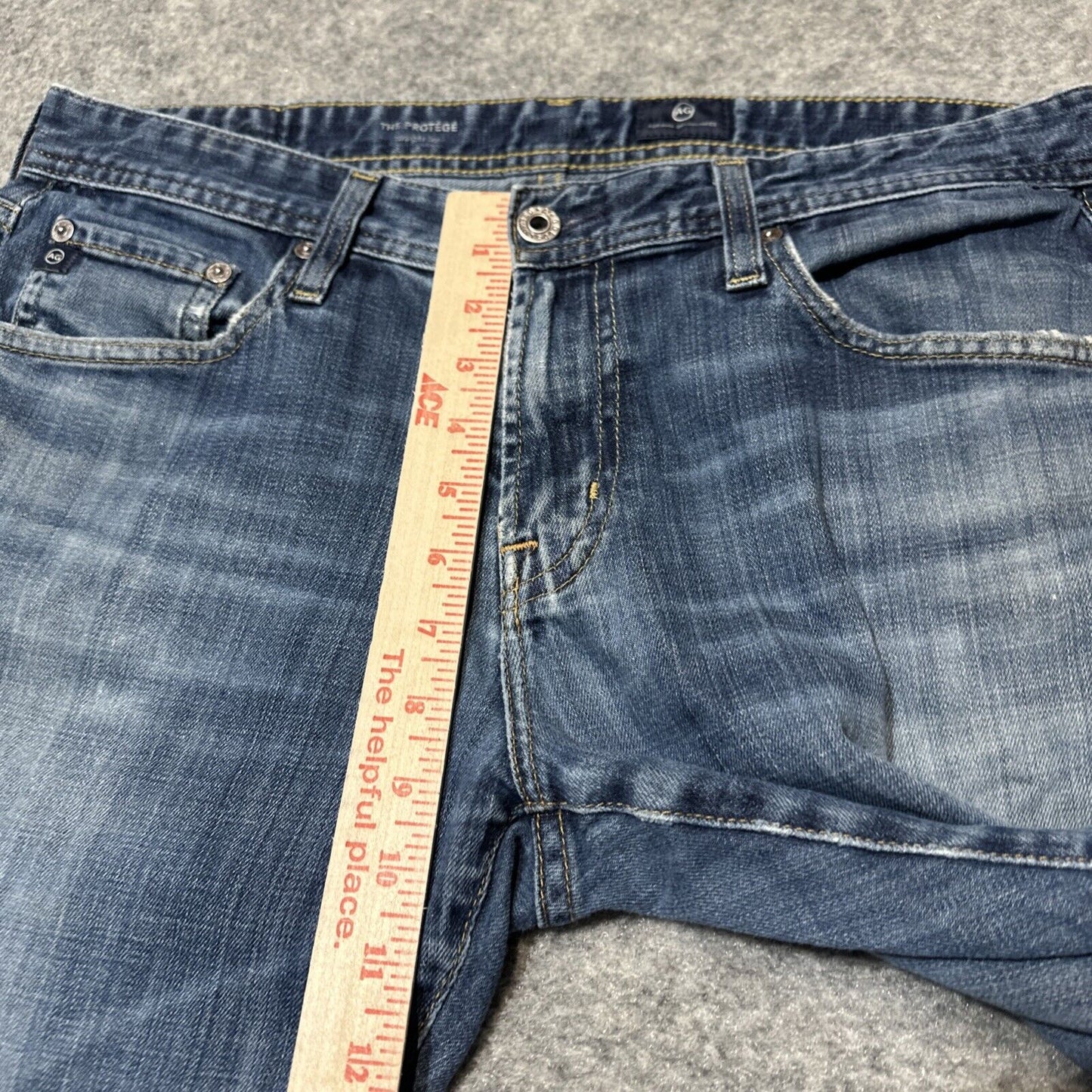 AG Adriano Goldschmied Distressed The Protege Straight Jeans Men's 32x32 Blue