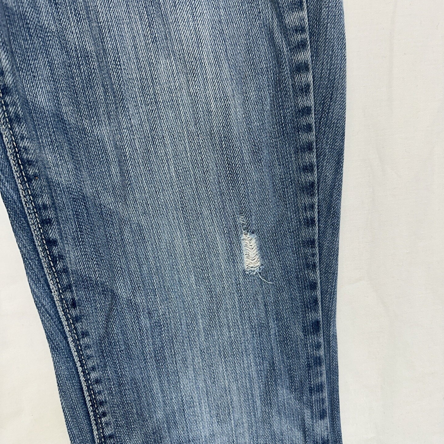 American Eagle Artist Jeans Women's 4 Blue Stretch Flare Low Rise Distressed