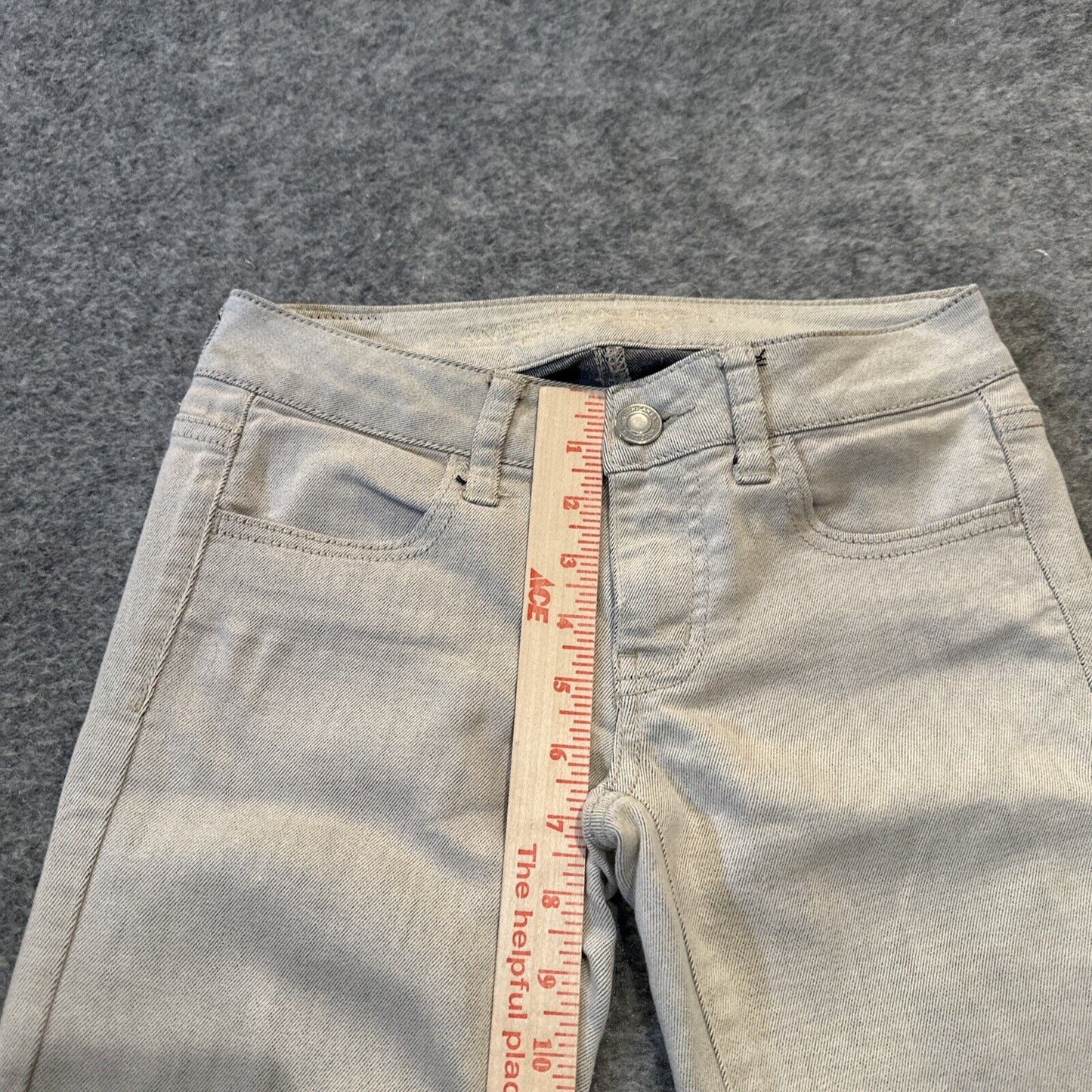 American Eagle Stretch Women's Jegging Size 00 Beige Light Wash Denim