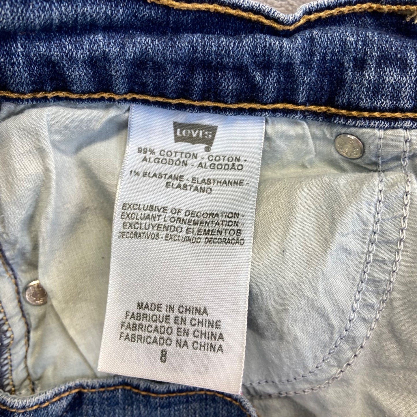 Levi's Women's Straight Jeans Size 8 Blue Denim