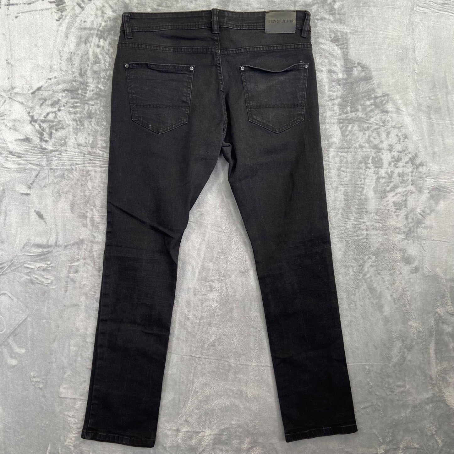 Steve's Jeans Men's Black Slim Fit Jeans Size 32/32 Cotton Blend #534424