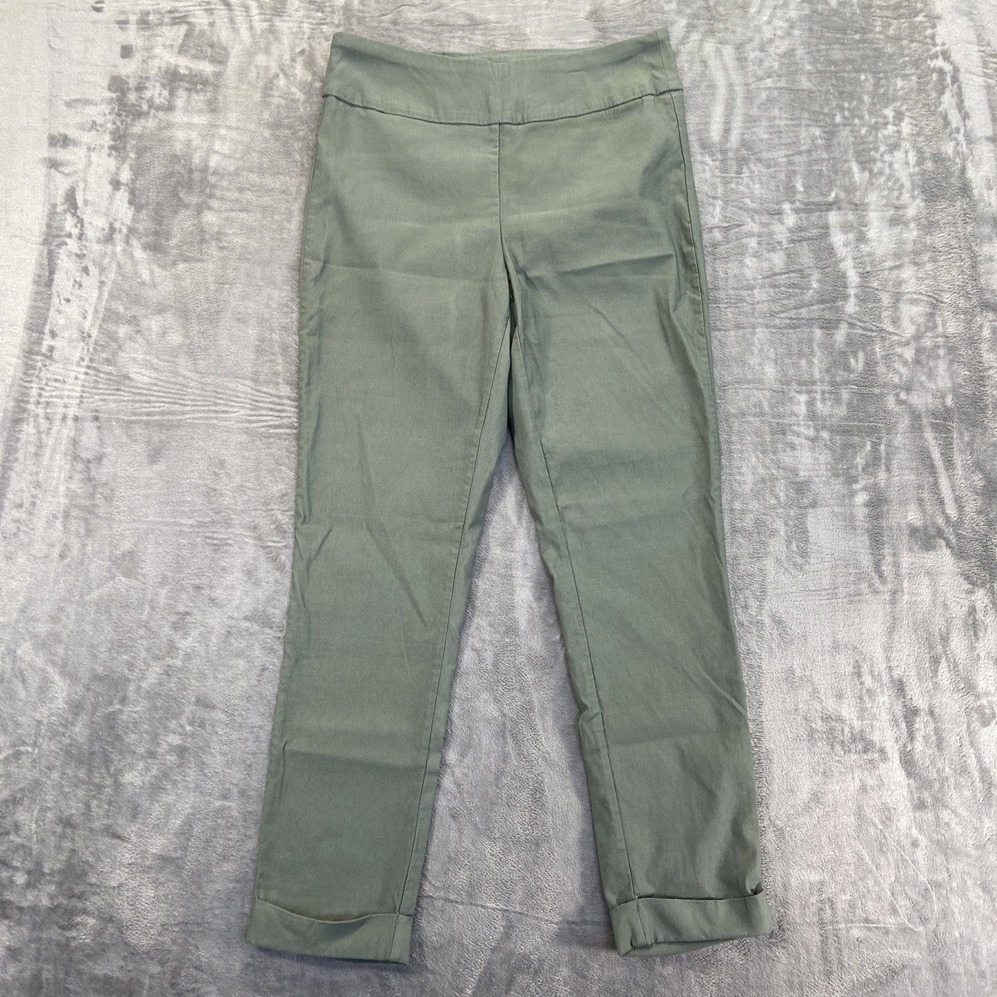 New Tribal Stretch Cuffed Ankle Leggings Women's Size 6 Green