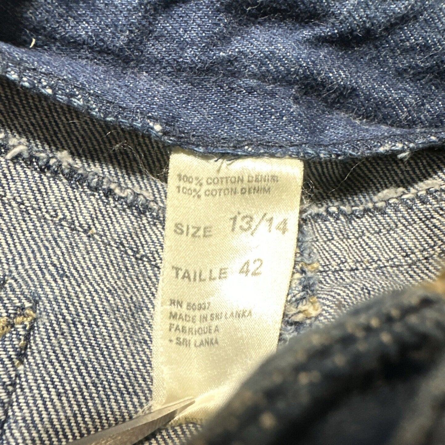 Vintage N'EST-CE PAS? Midi Denim Skirt Women's Size 13/14 Blue Medium Wash Denim