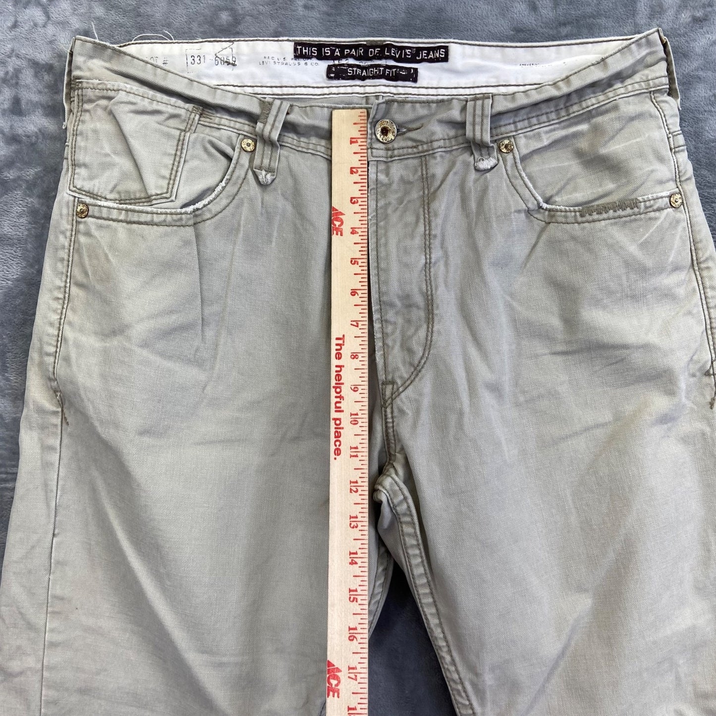 Vintage Levi's Relaxed Straight Men's Jeans 36x32 Beige 100% Cotton