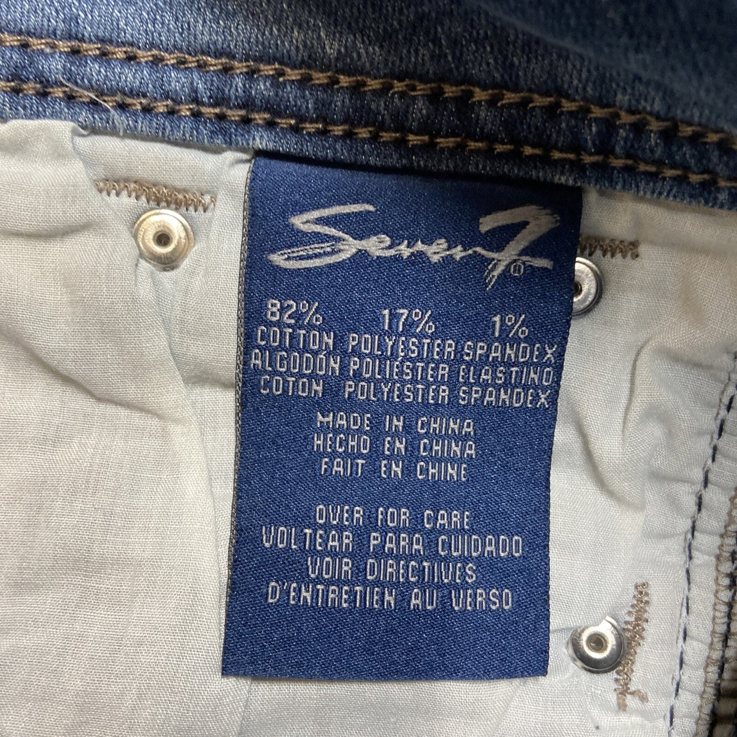Seven 7 Embroidered Bootcut Jeans Women's Size 6 Blue Denim