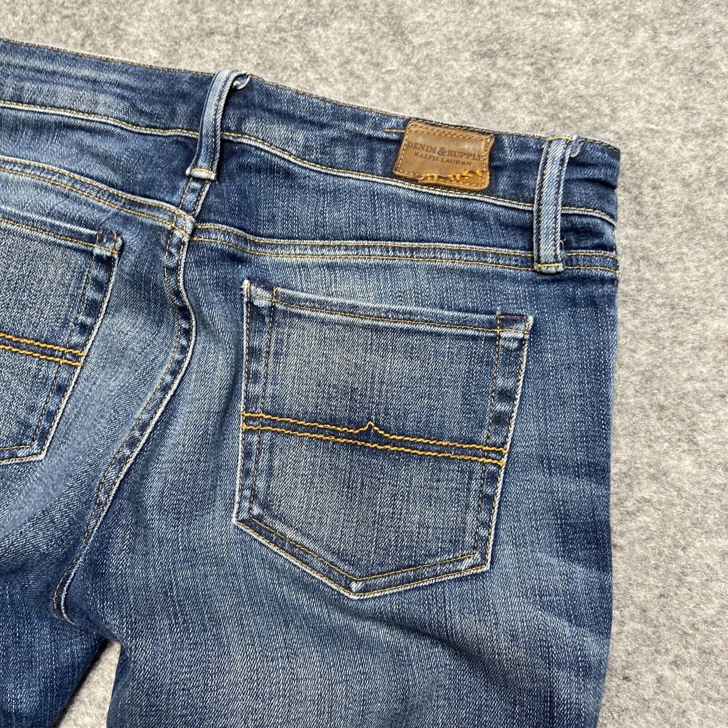 Denim & Supply Ralph Lauren Skinny Jeans Women's Size 29/32 Dark Blue Faded