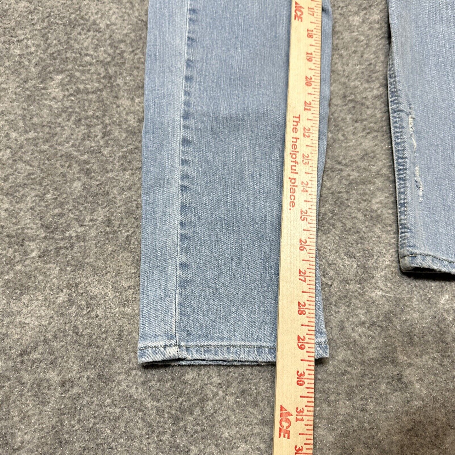 Empyre Verge Men's Distressed Skinny Jeans Size 32 Blue Light Wash Denim