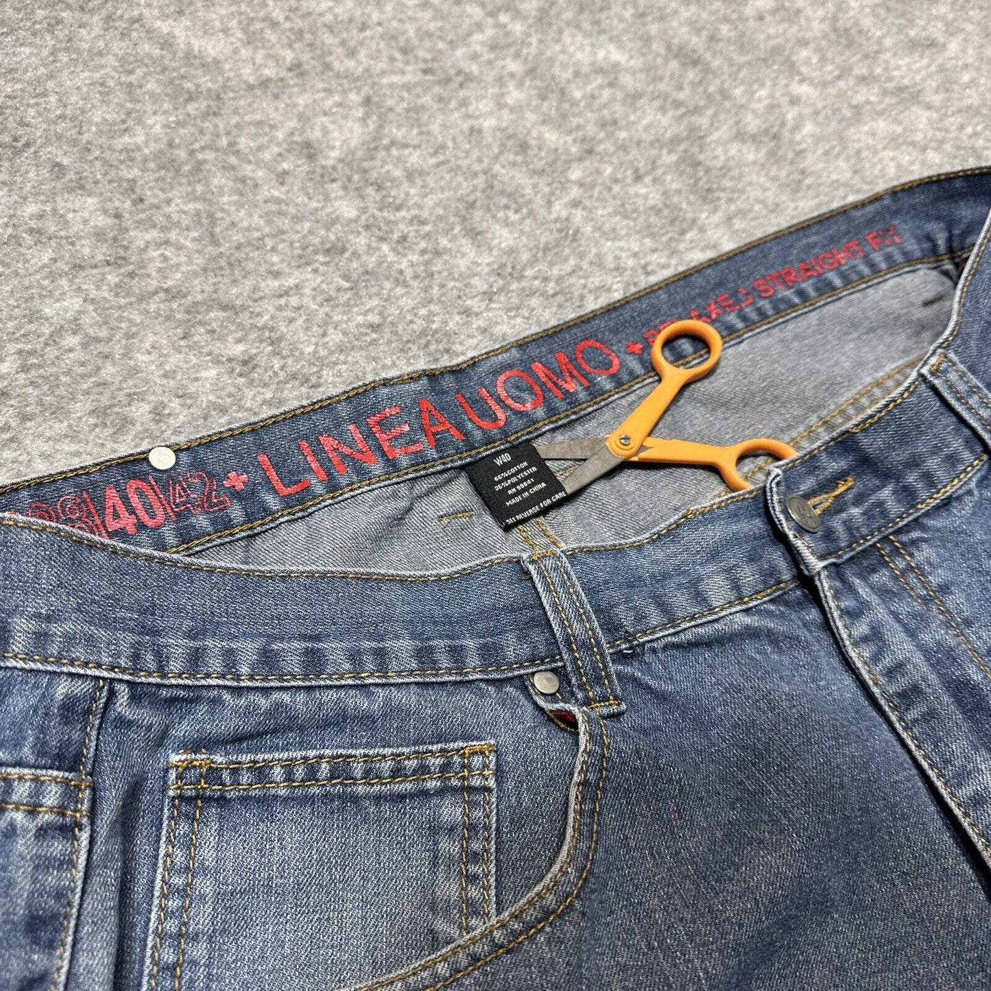 Linea Uomo Relaxed Straight Fit Men's Bermuda Jean Shorts Size W40 Blue Denim