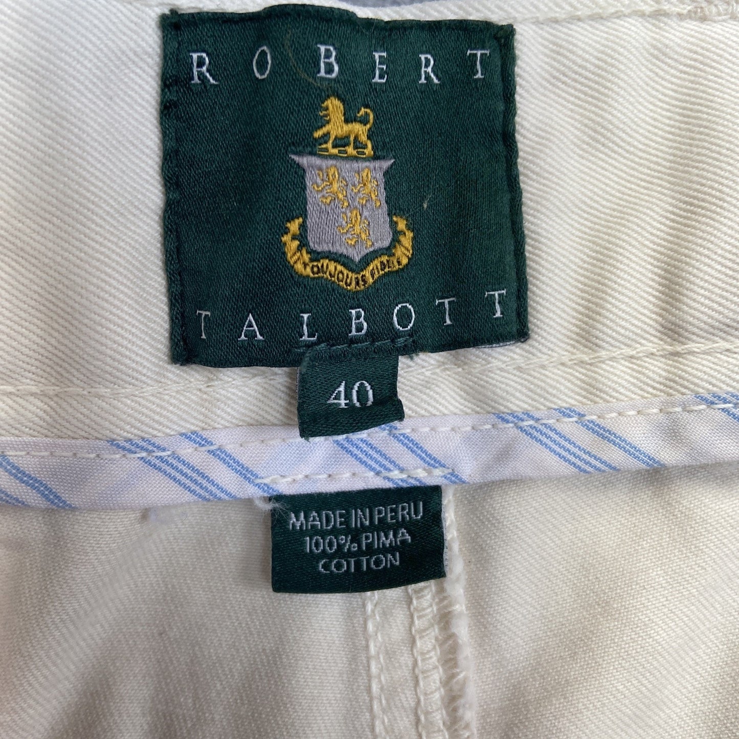 New Robert Talbott Straight Jeans Men's Size 40 Beige Denim Pants