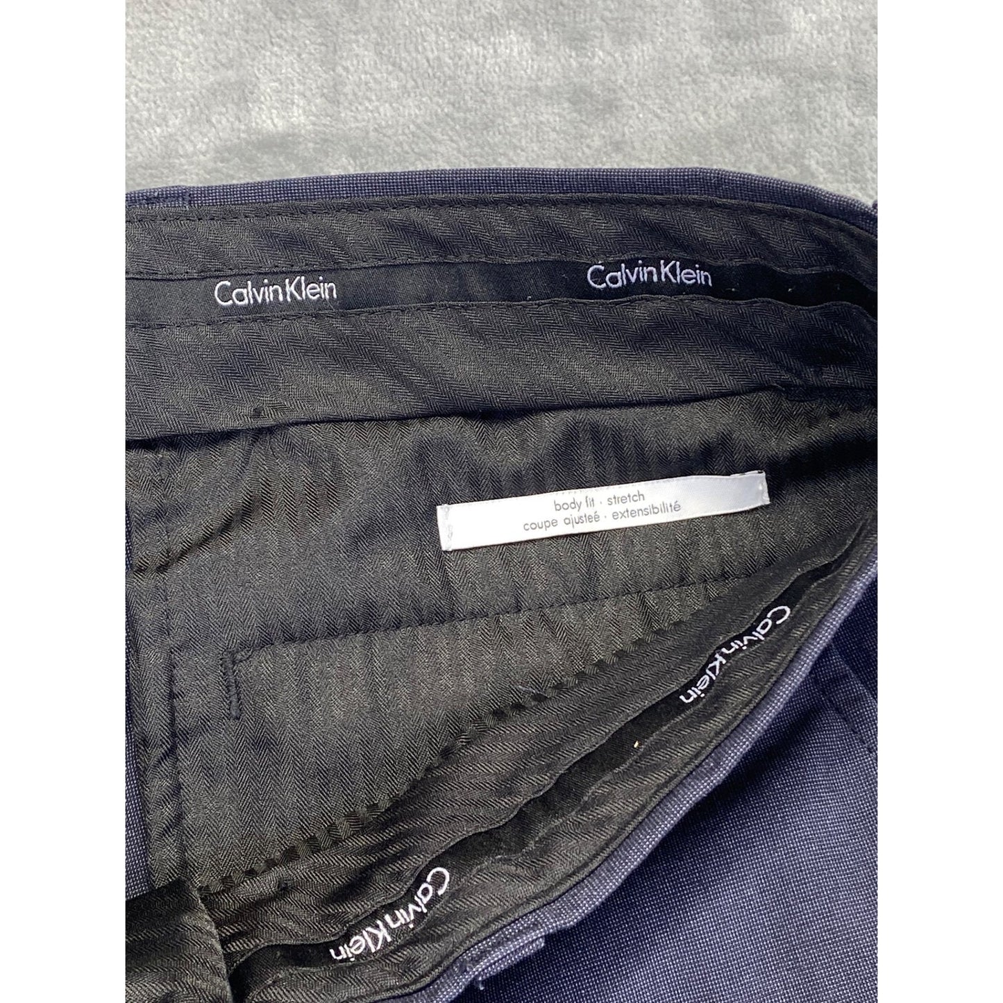 Calvin Klein Men's Dress Pants Straight Size 30x30 Navy Blue Formal