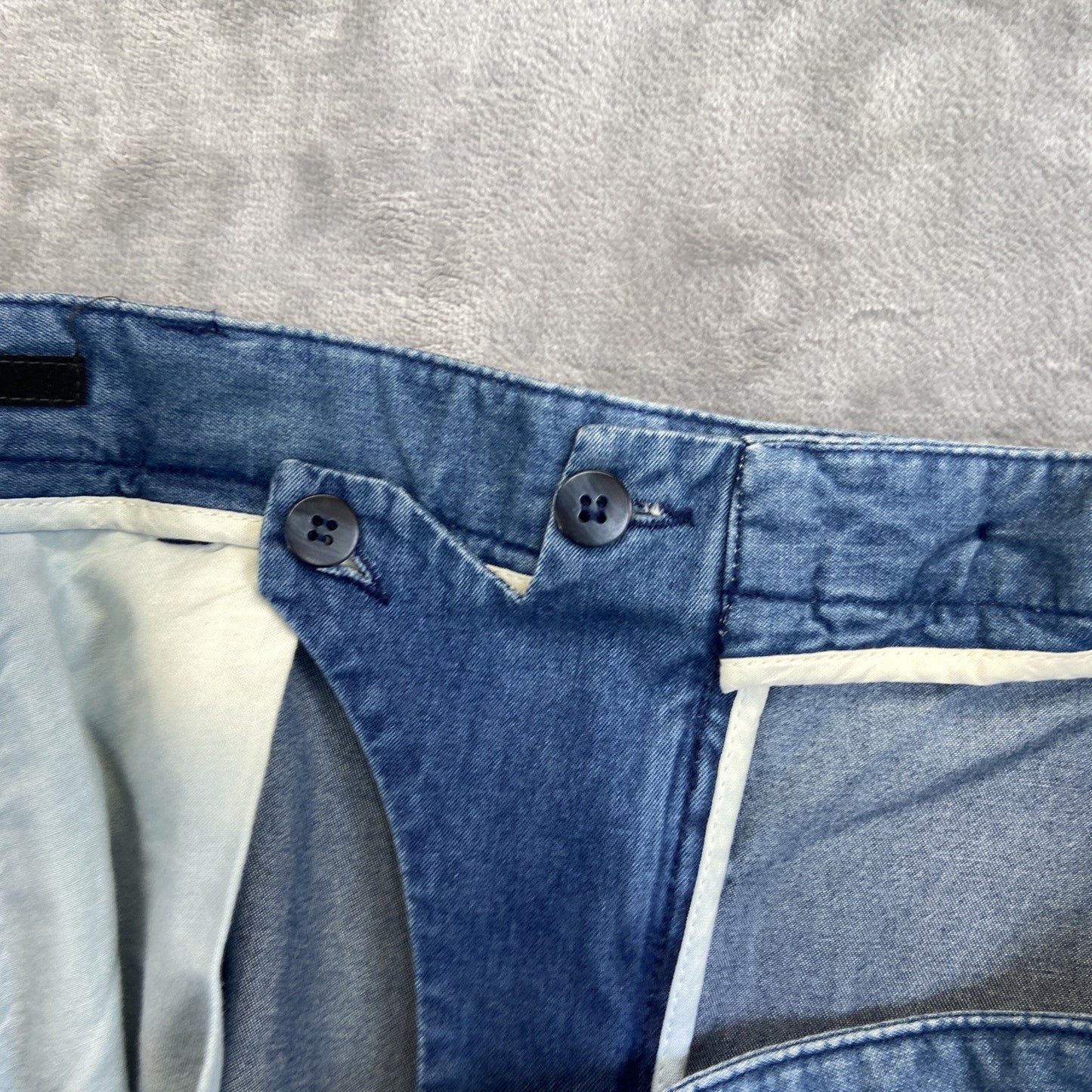 Vintage Zanella Pleated Straight Jeans Men's Size 36 Blue Denim