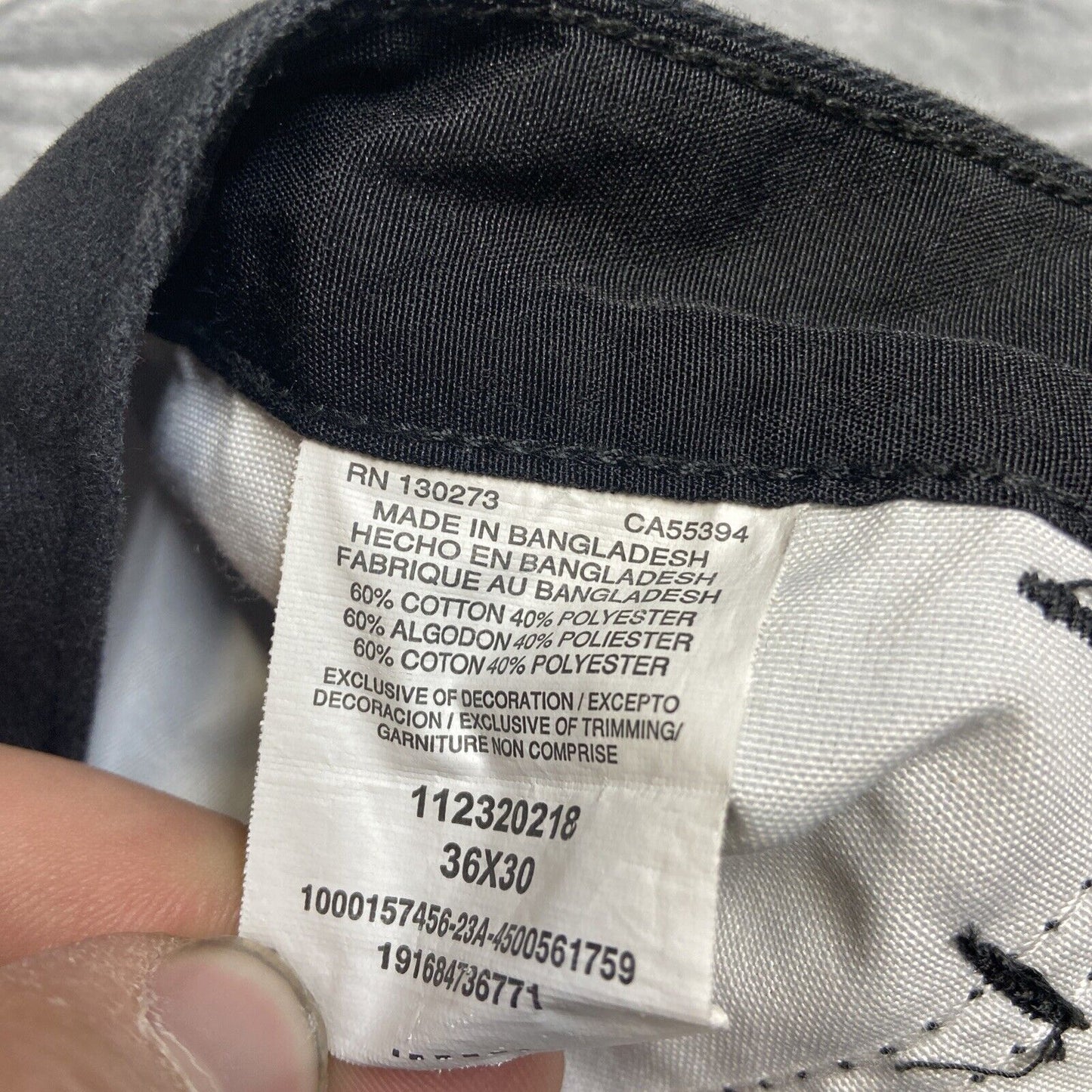 Wrangler Workwear Relaxed Fit Work Pants Men’s Size 36x30 Black