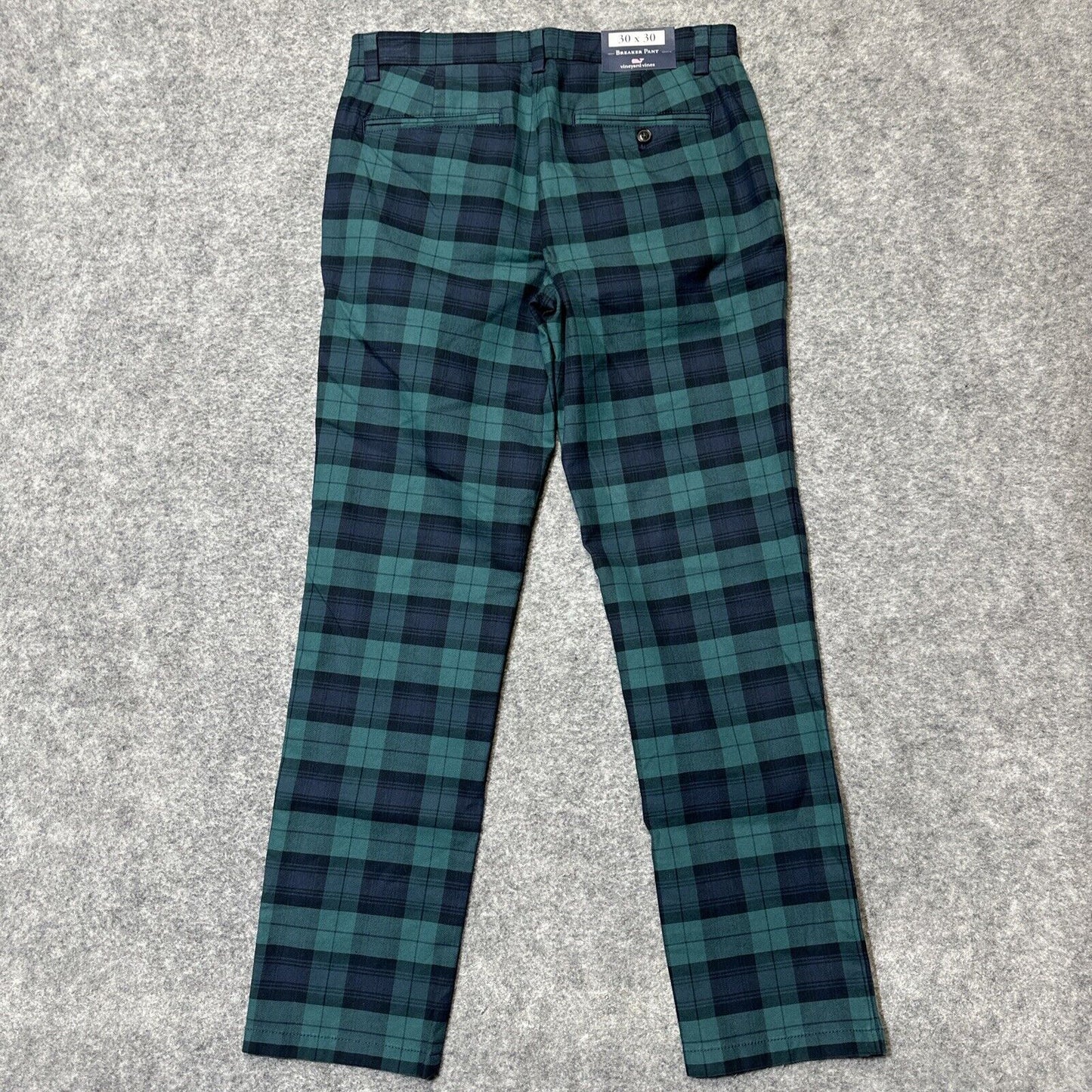New Vineyard Vines Breaker Pant Men's Size 30x30 Charleston Green Plaid Chinos