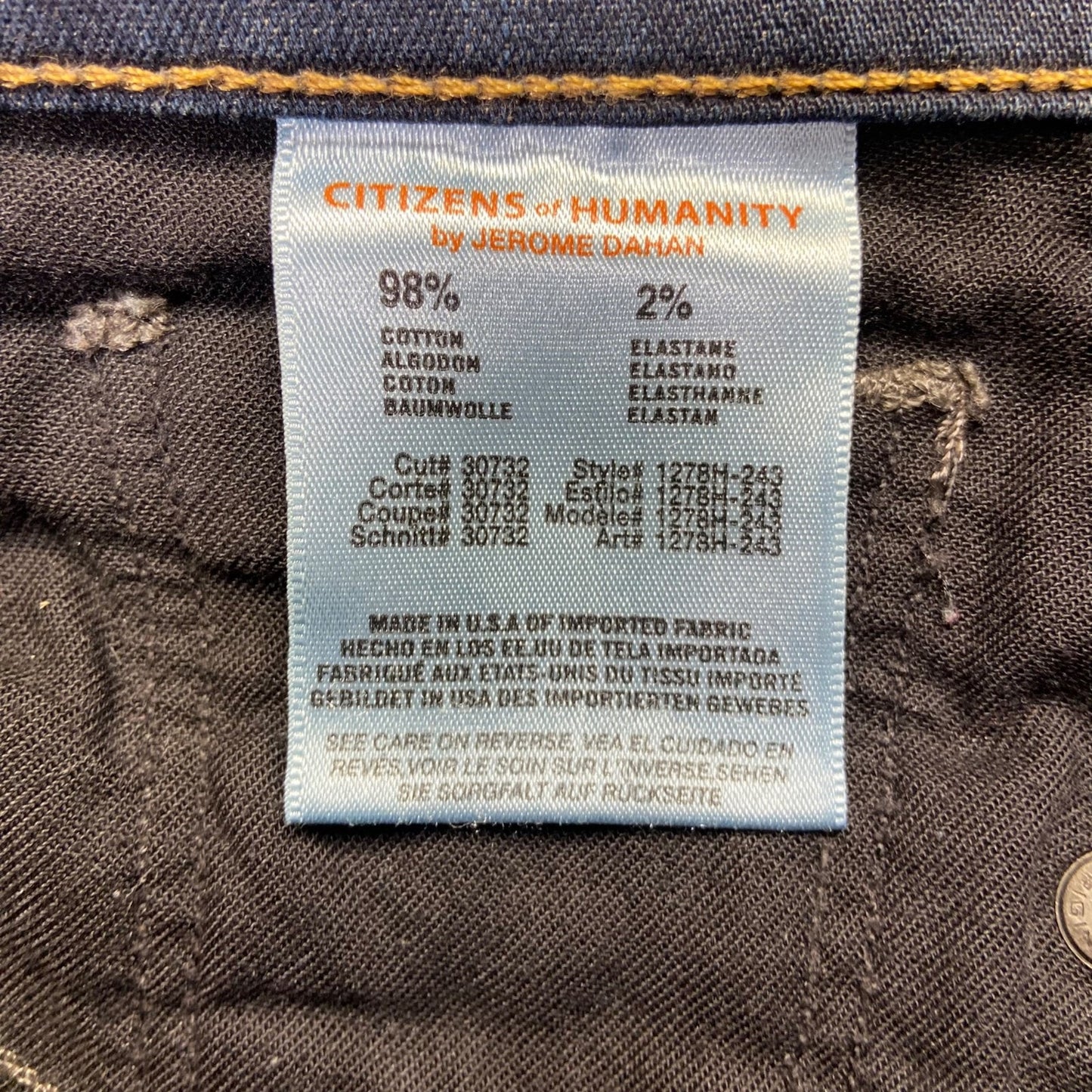 Citizens of Humanity Ava Low Rise Straight Leg Women's Jeans Size 29 Blue Denim