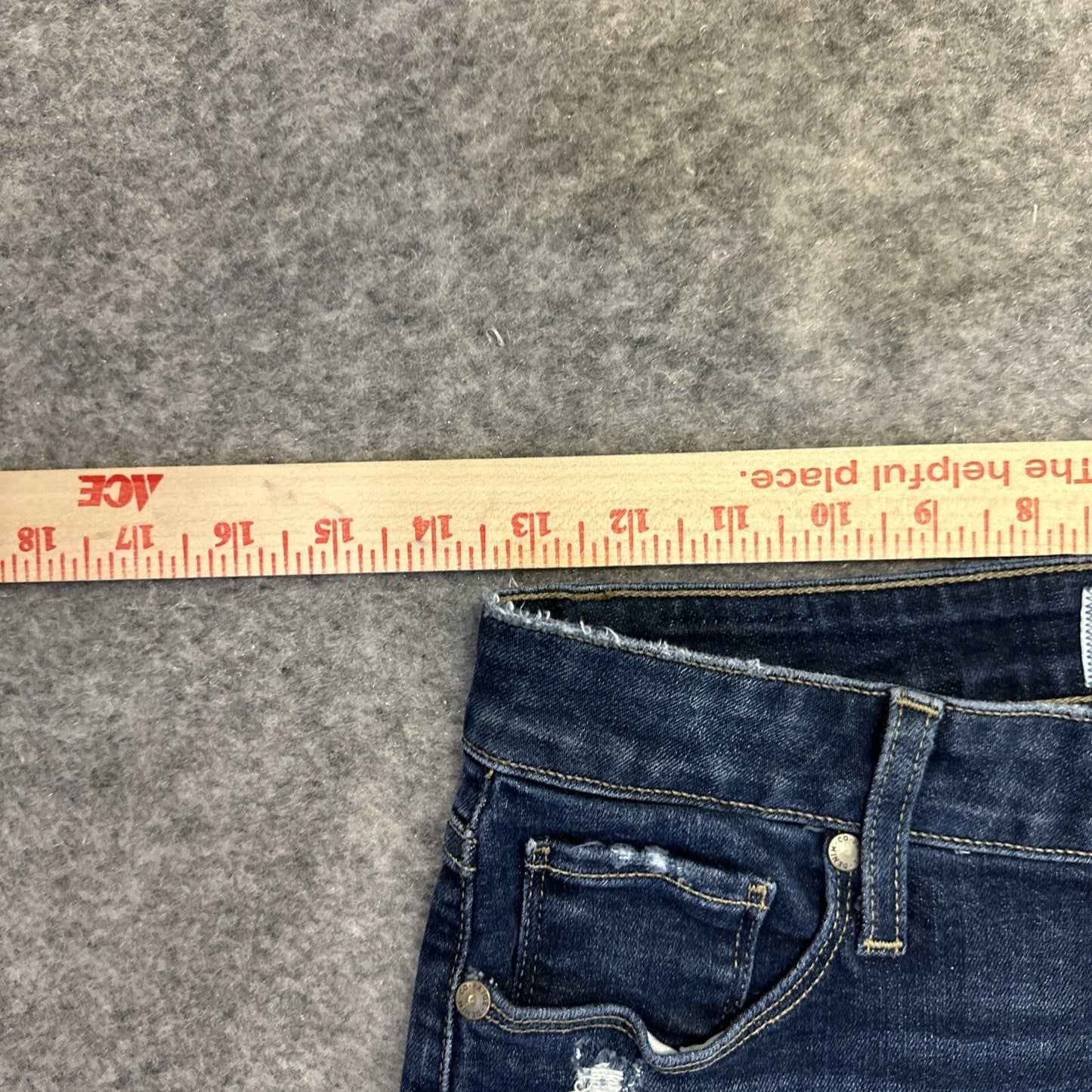Paige Brigitte Distressed Skinny Jeans Womens 24 Blue Dark Wash Stretch Denim