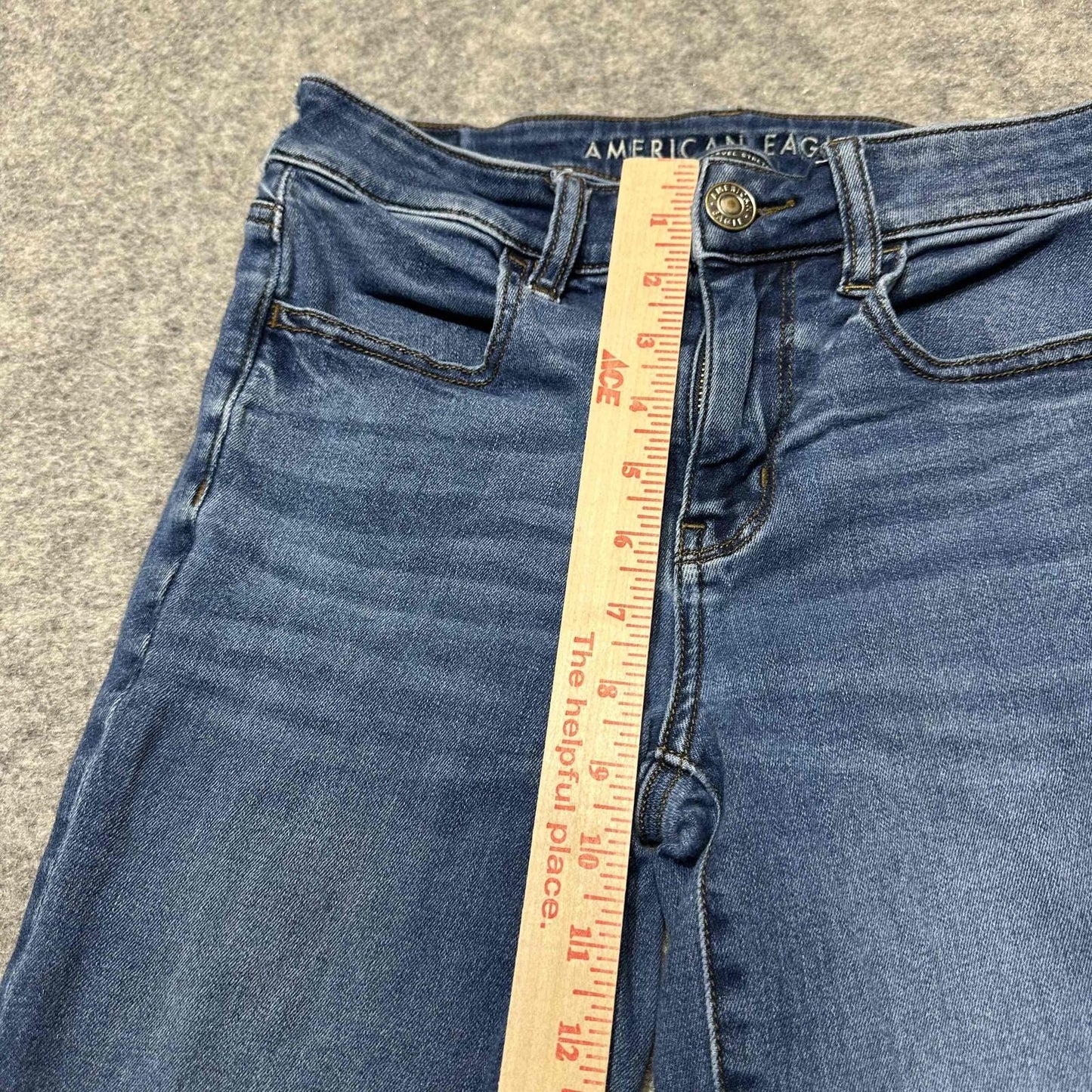 American Eagle Women's Hi Rise Jegging Skinny Jeans Size 4 Blue Medium Denim