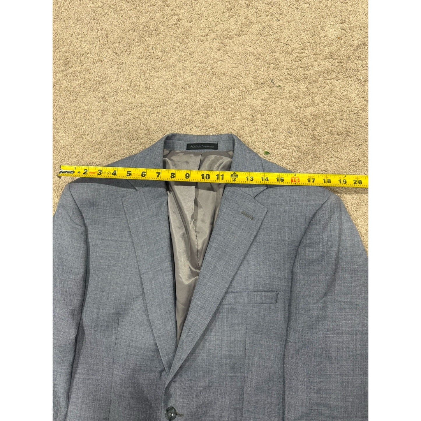 Calvin Klein Blazer Sport Coat Suit Jacket Men's Size 36 Large Gray Two Button
