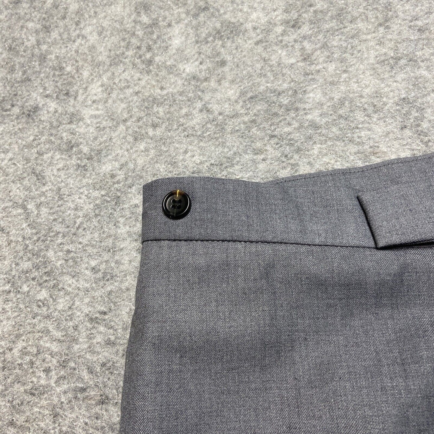 Thom Browne Wool Dress Pants Women's Size 0 Gray Cupro Lined Cuffed Pants