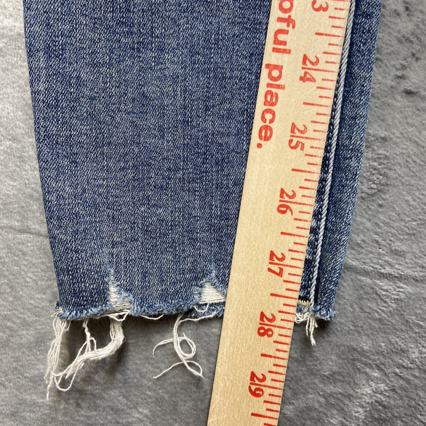 Silver Jeans Most Wanted Skinny Distressed Jeans Womens Size 28x29 Blue Denim