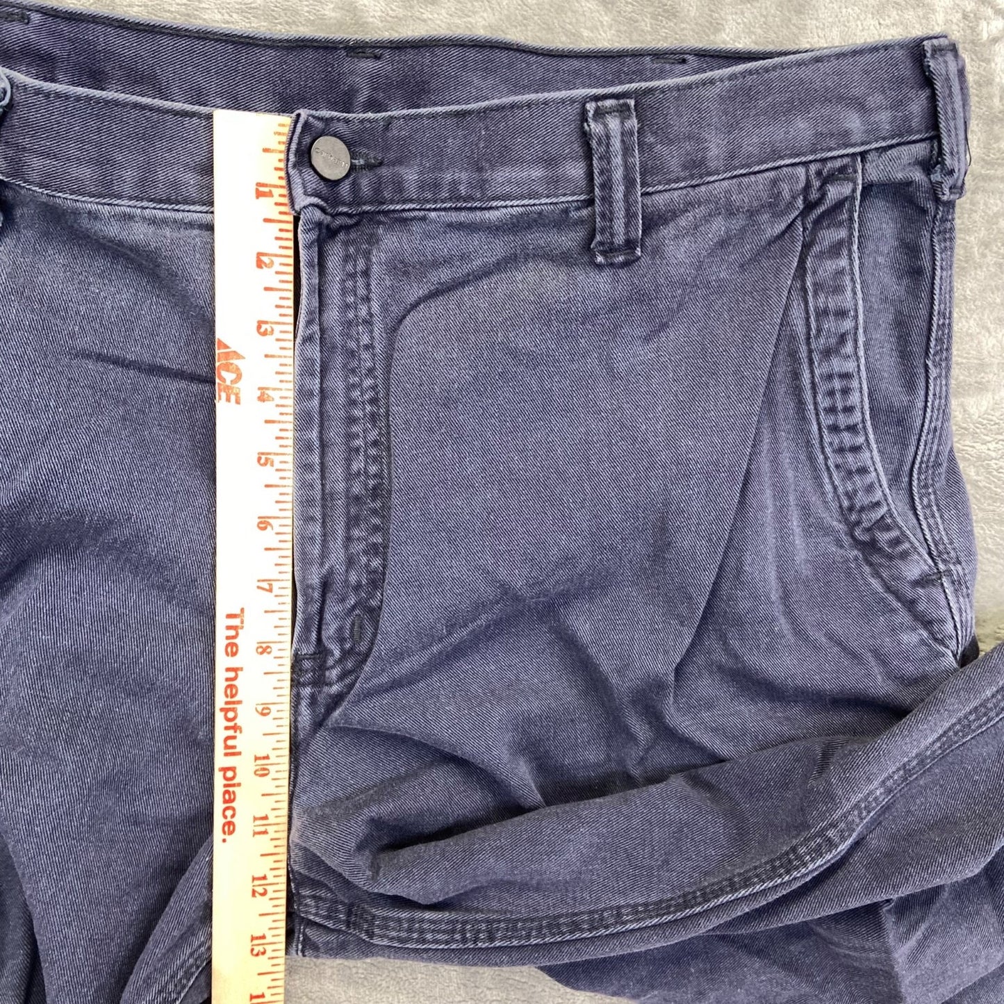 Carhartt FR Work Pants Men's 38x30 Blue Cotton Blend