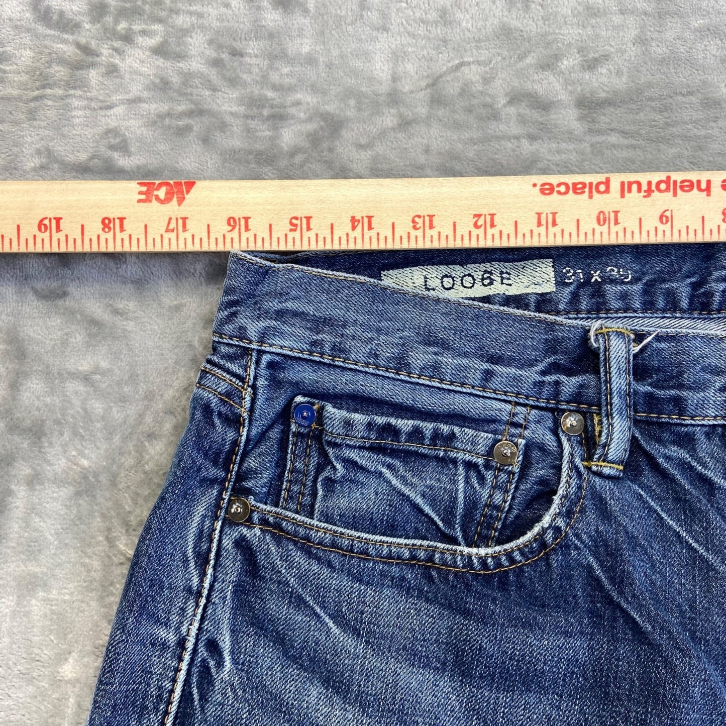 Gap Men's Loose Straight Jeans 31x30 Blue Denim