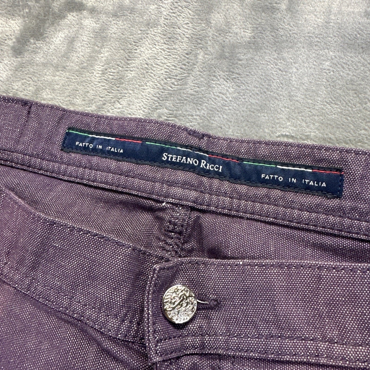 New Stefano Ricci Straight Jeans Men's Size 40 Lavender Purple Denim