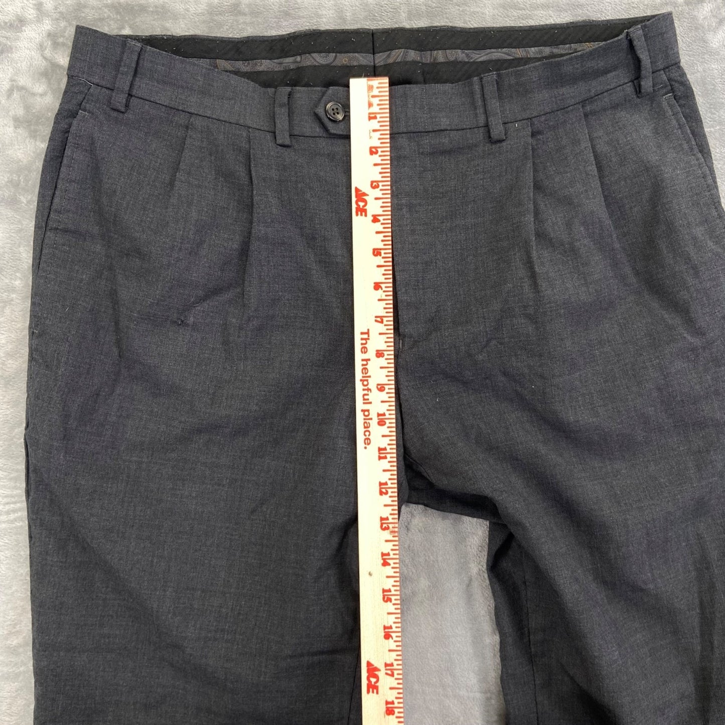 Lauren Ralph Lauren Men's Pleated Dress Pants 36x30 Gray