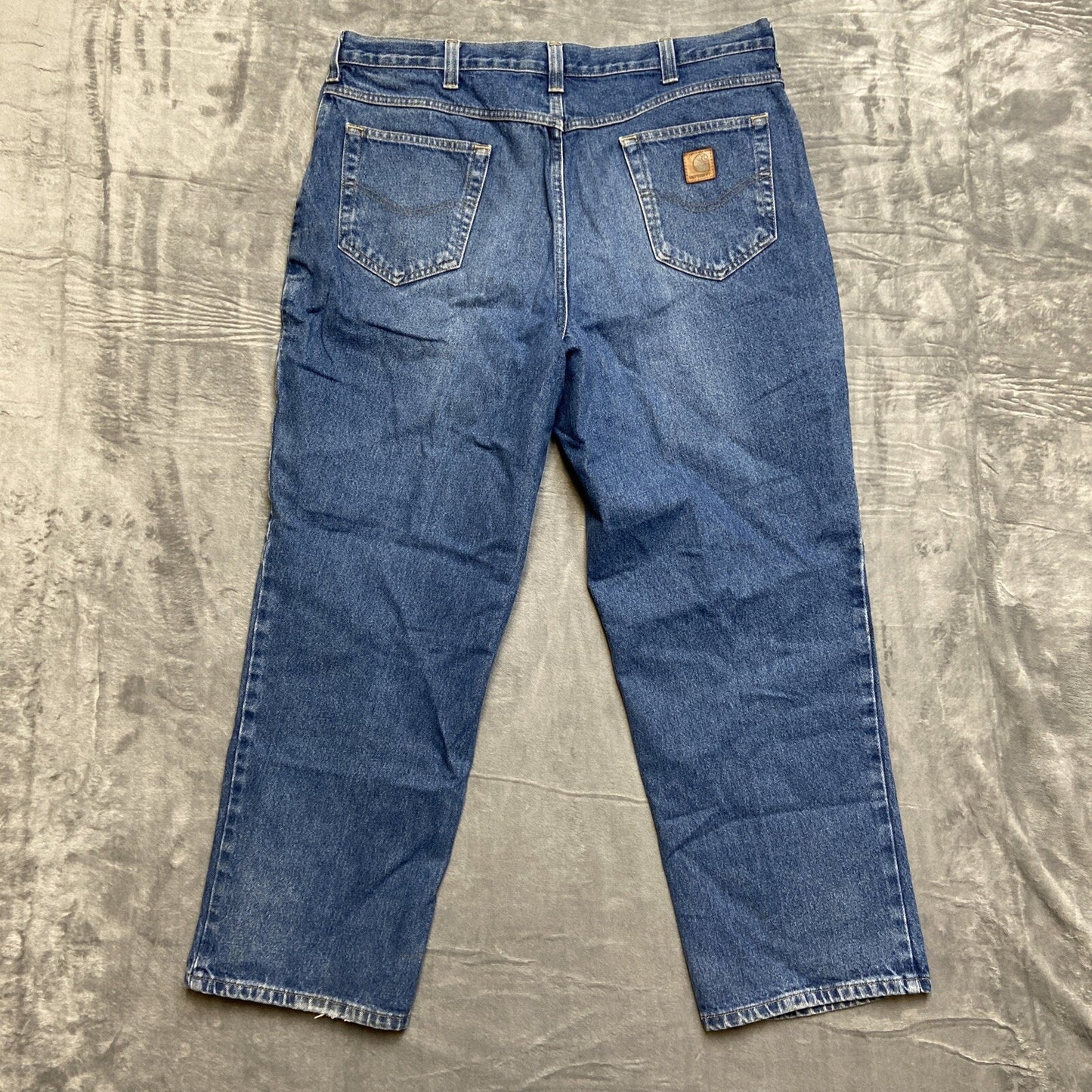Lot of 2 Carhartt Relaxed Fit Work Jeans Men's 38x30 Blue Grade A/B Wholesale