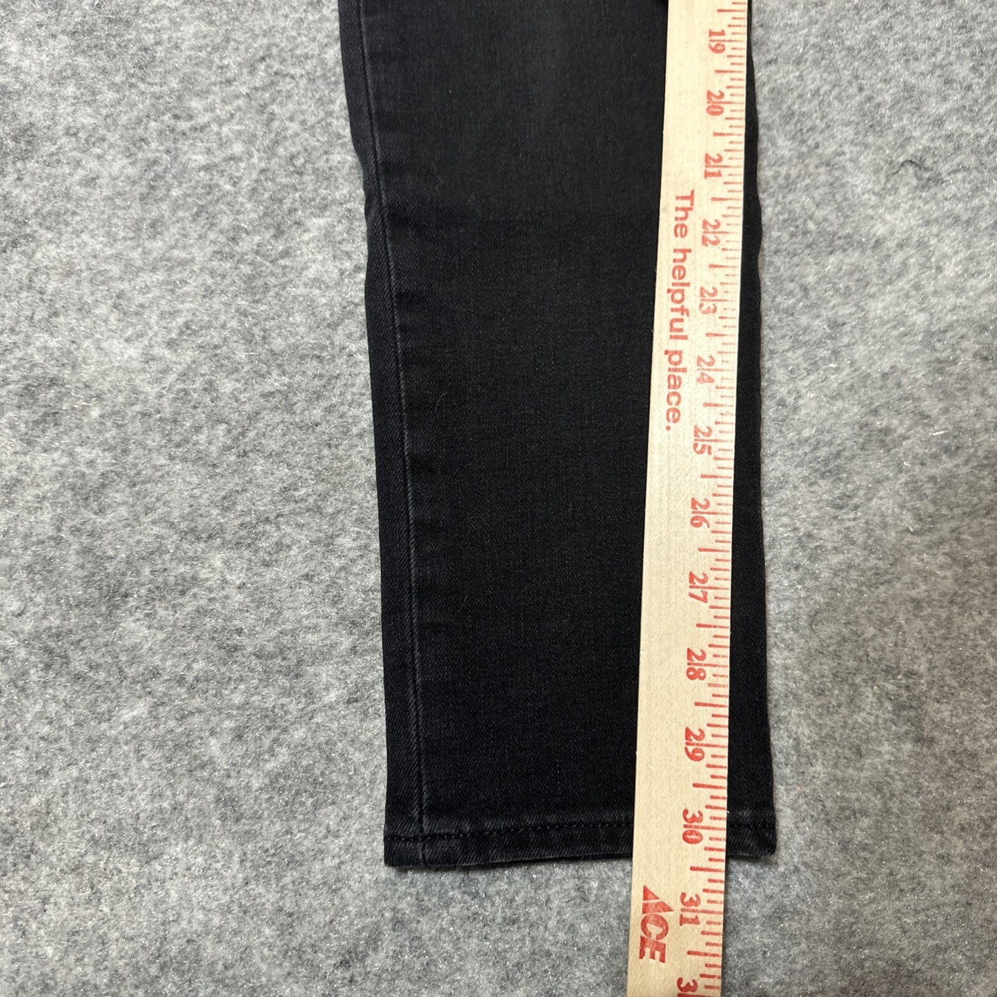 Gap 1969 True Skinny Women's Distressed Jeans Size 30L Long Black Dark Denim