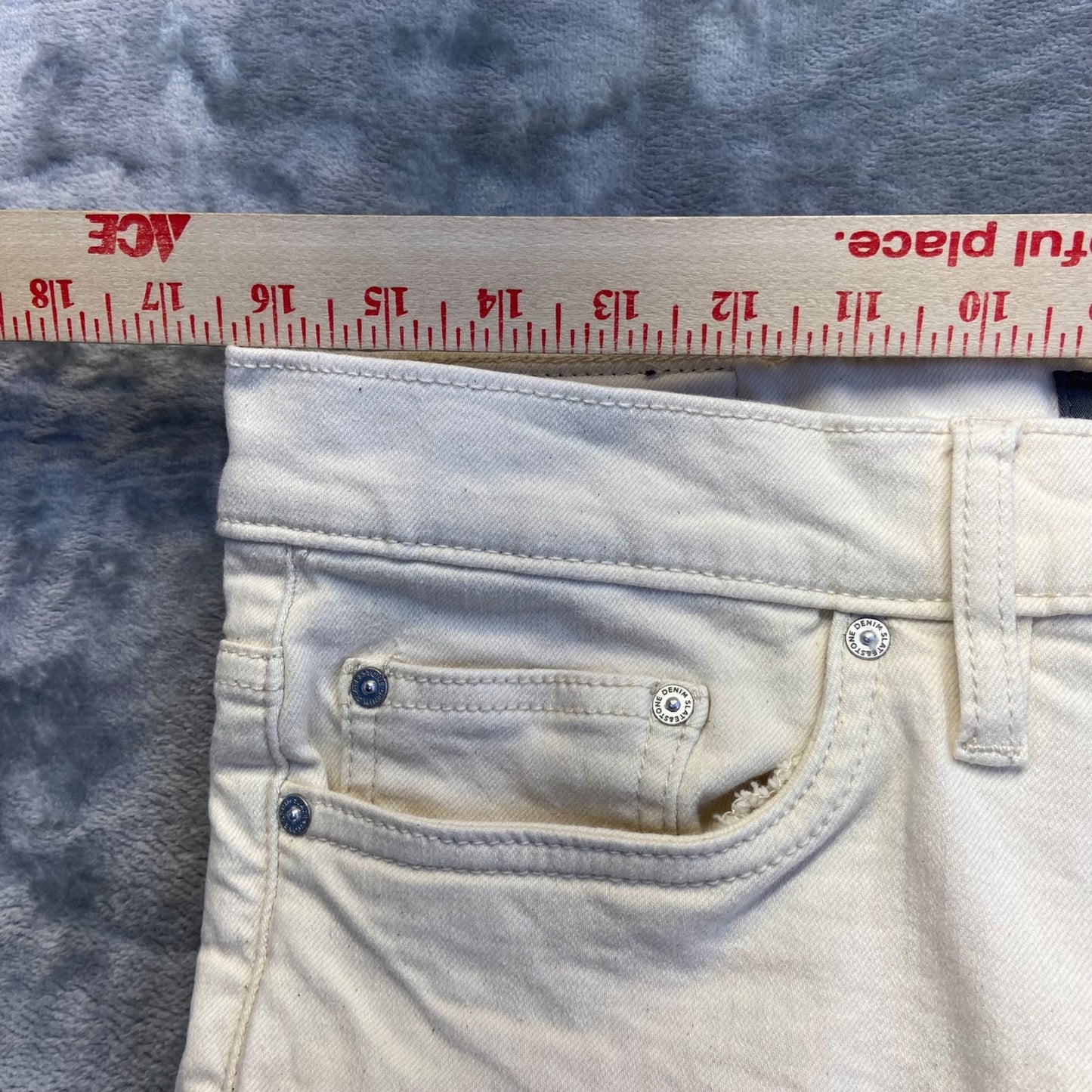 Slate & Stone Men's Crosby Straight Jeans Size 33x32 White Denim