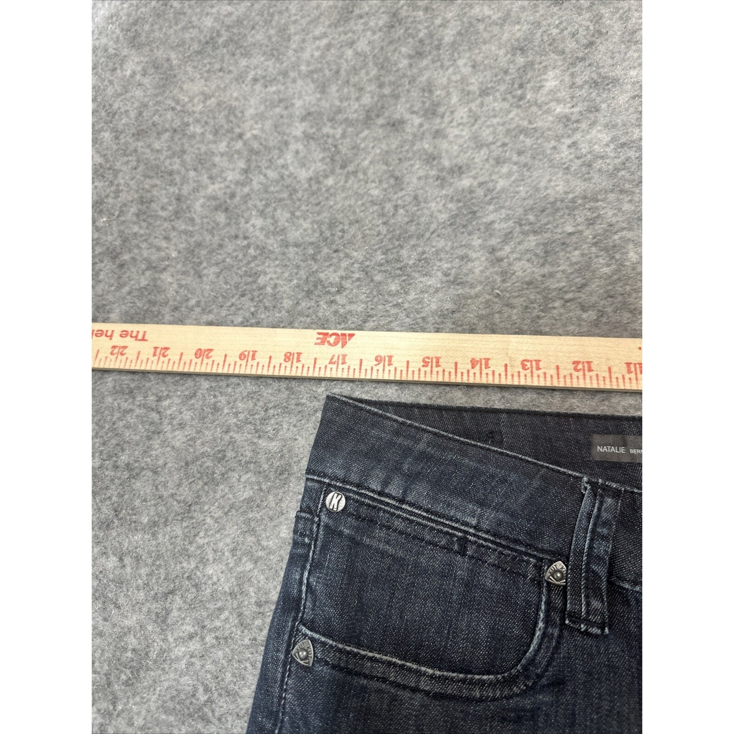 KUT From The Kloth Women's Bermuda Jean Shorts Size 12P Petite Blue Dark