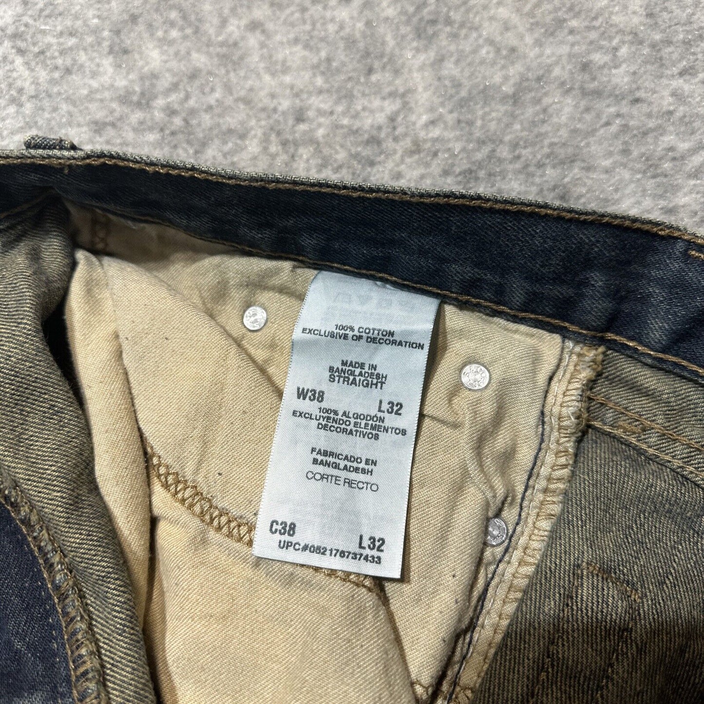 Denizen Levi's 281 Straight Fit Men's Jeans Size 38x32 Blue Dark Wash Denim