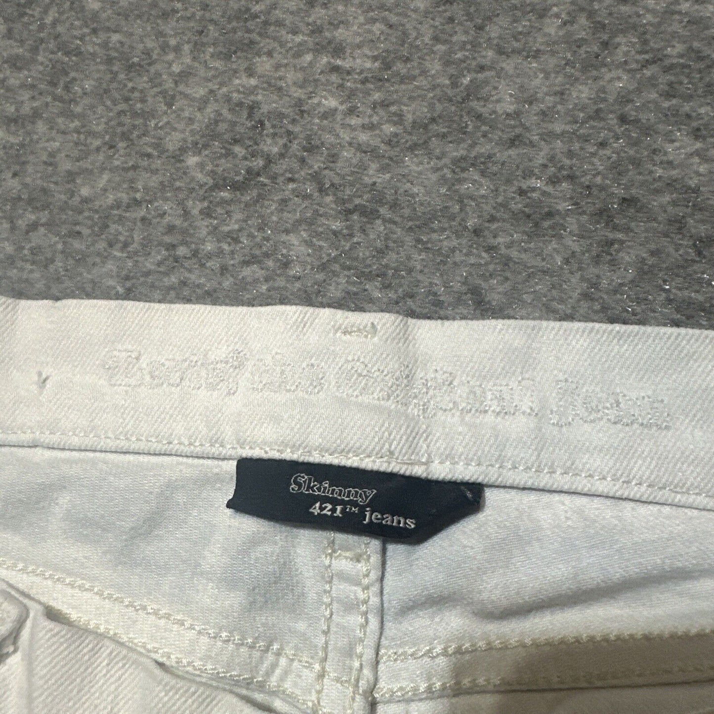 Levi's 421 Women's Skinny Jeans Size 29 White Acid Wash