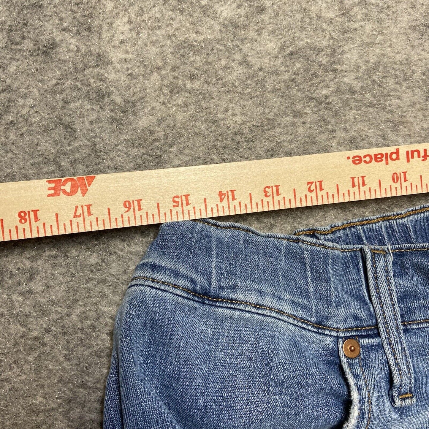 Madewell Elastic Waist Straight Leg Jeans Women's Size 29 Blue Denim
