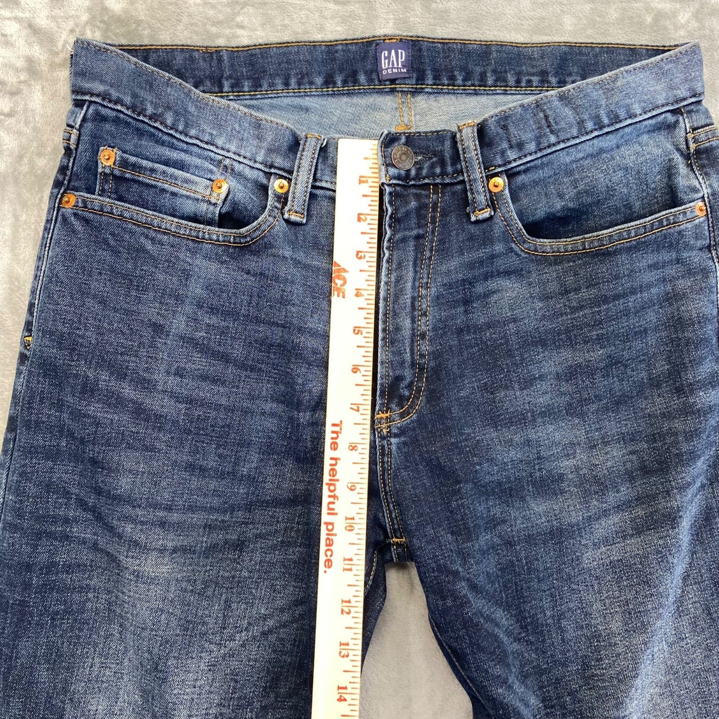 GAP Men's Slim Straight Jeans Size 33x32 Blue Denim