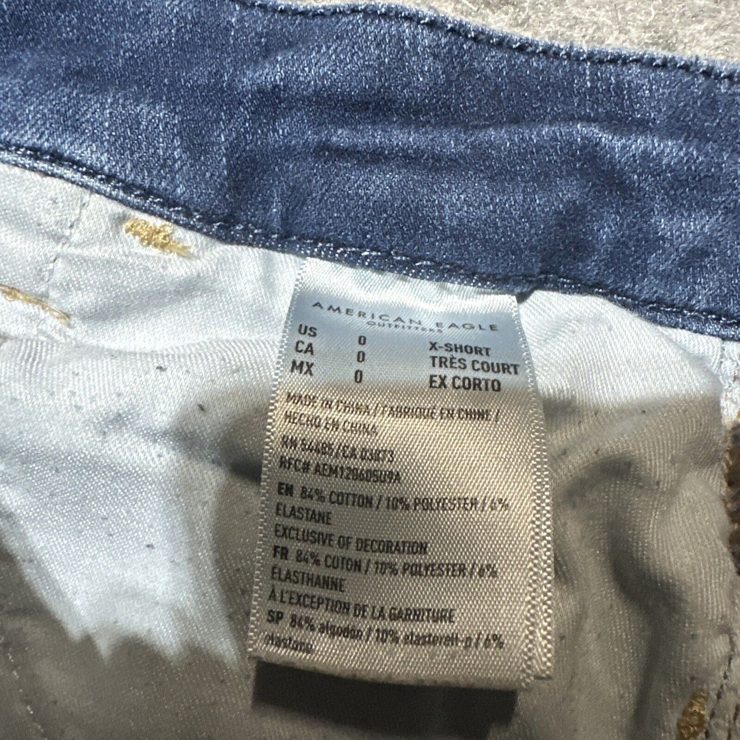 American Eagle The Dream Jean Women's Distressed Hi Rise Jegging Size 0 X Short