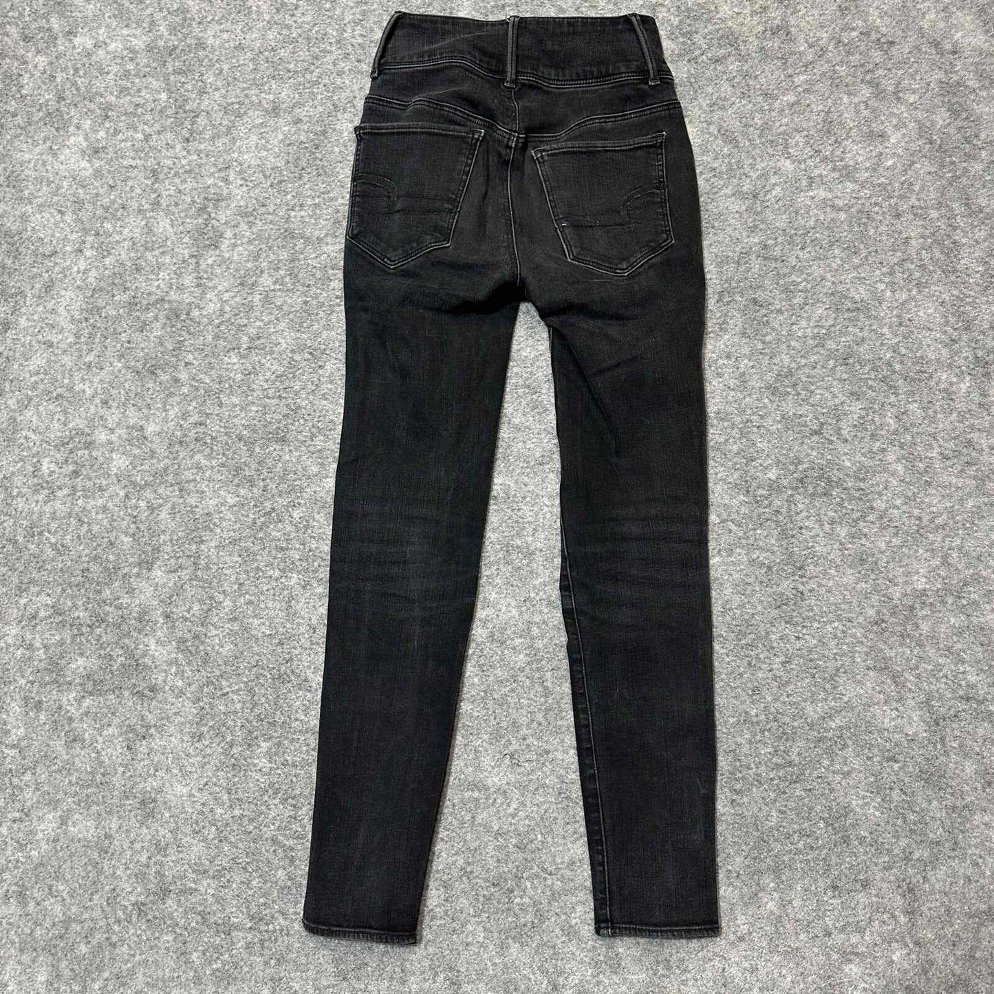 American Eagle Women's Super Hi Rise Skinny Fit Jegging Size 00R Black Denim
