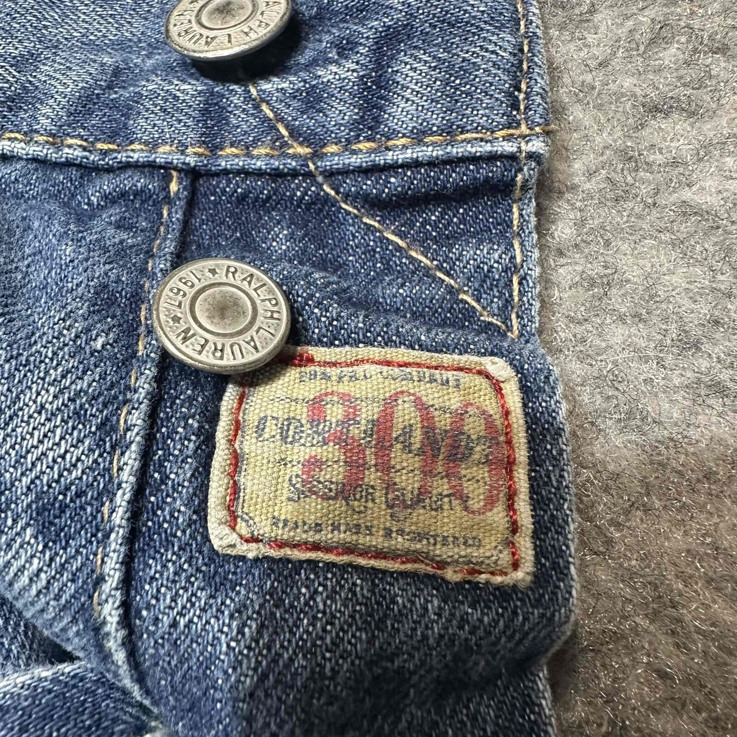 Polo Ralph Lauren Men's Distressed Straight Jeans Size 36x32 Blue Light Wash Denim