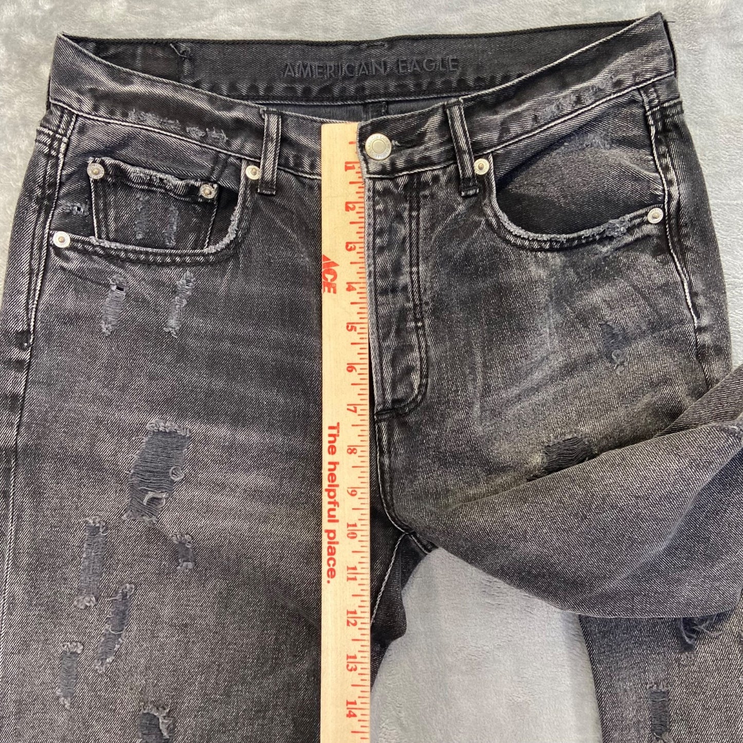 American Eagle Women's High Rise Girlfriend Jeans Size 6 Long Black