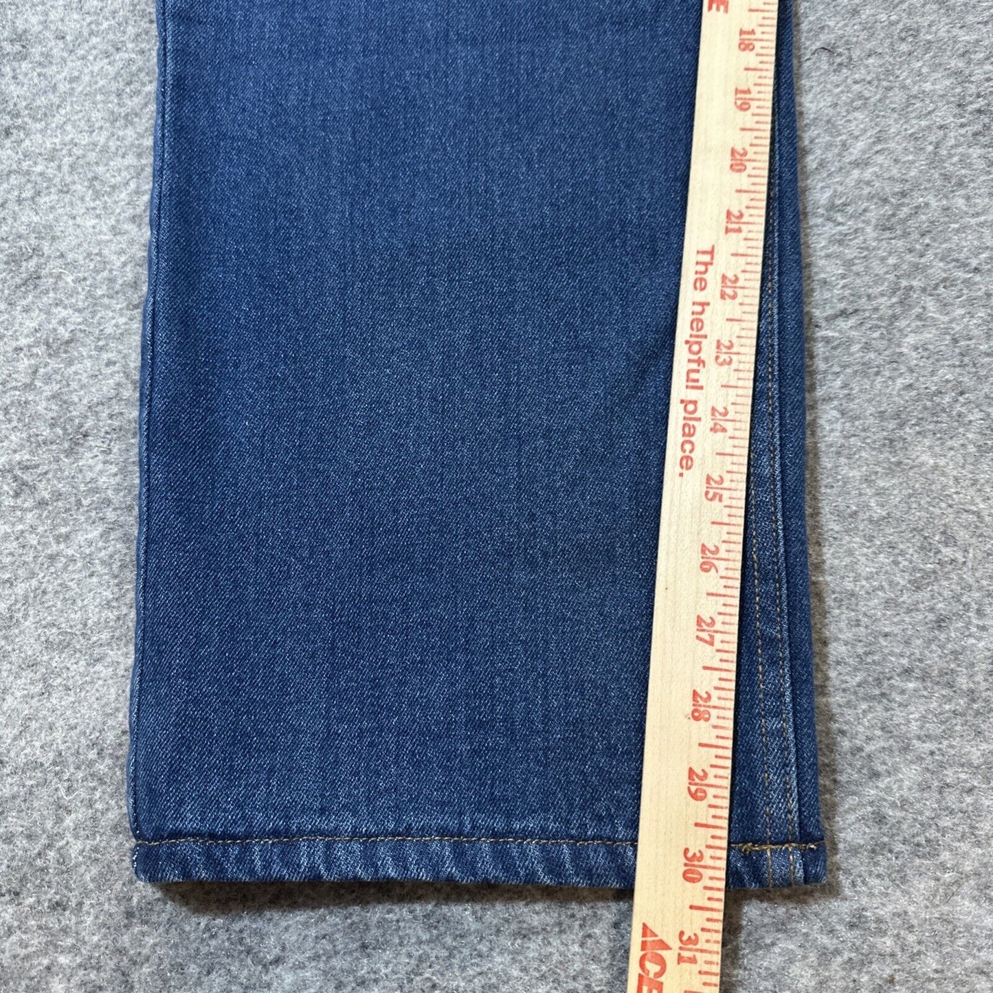 New Guide Gear Fleece Lined Straight Jeans Men's Size 44x30 Dark Blue Denim