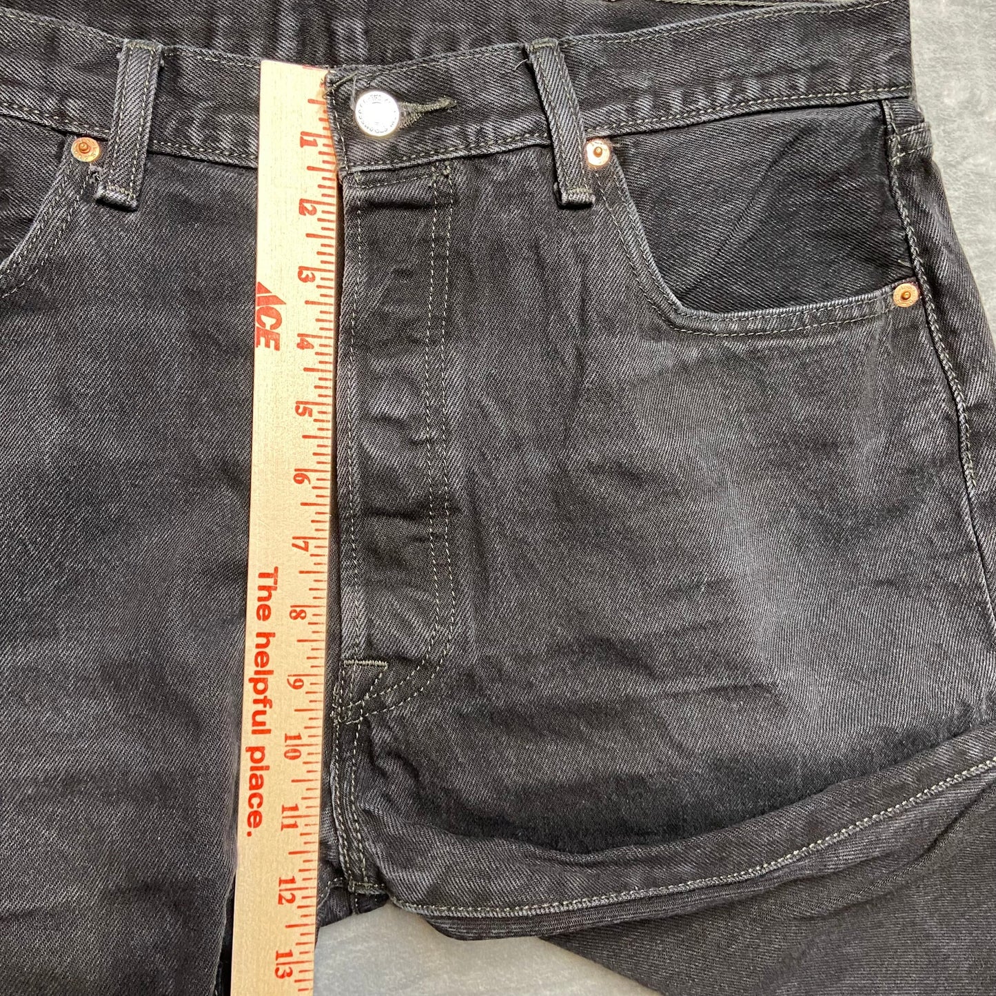 Levi's 501 Straight Jeans Men's Size 38x30 Black Button-Fly Denim