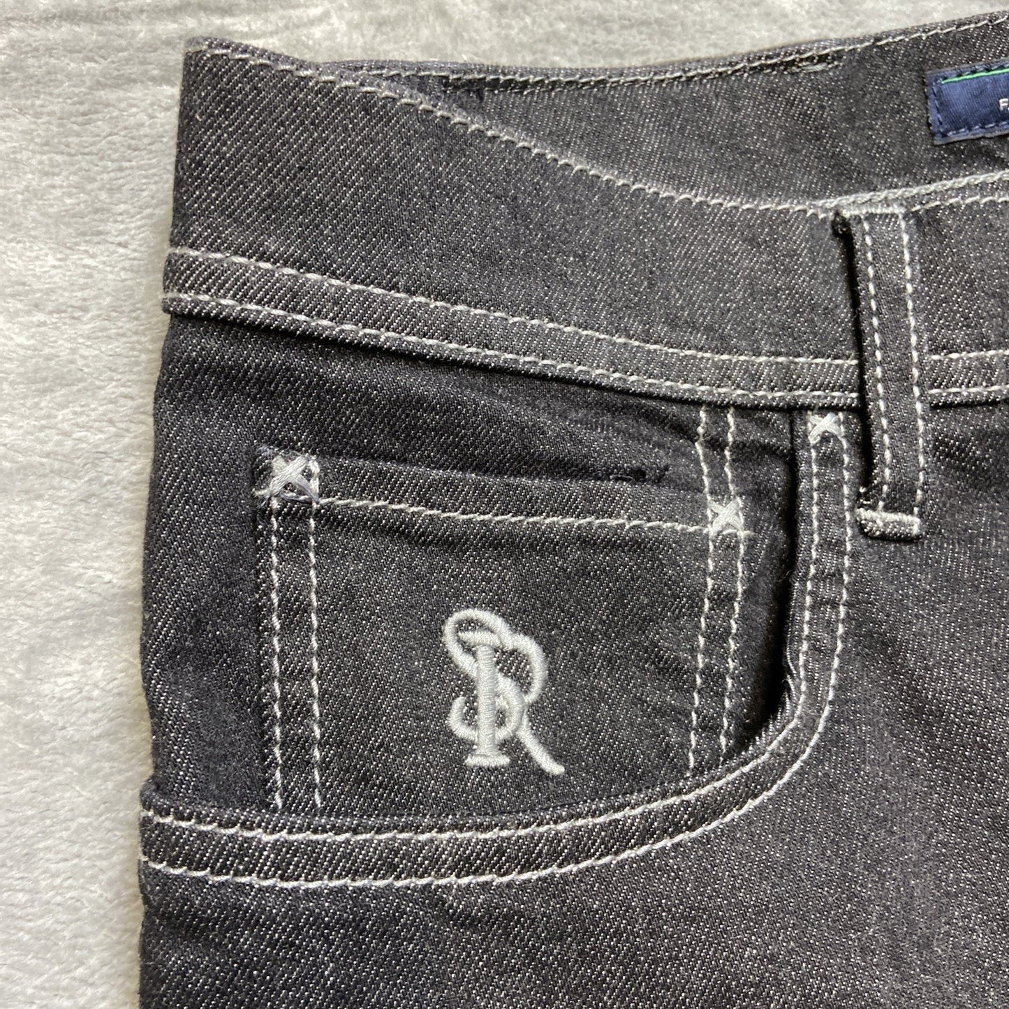 New Stefano Ricci Straight Jeans Men's Size 38 Black Denim Designer Luxury