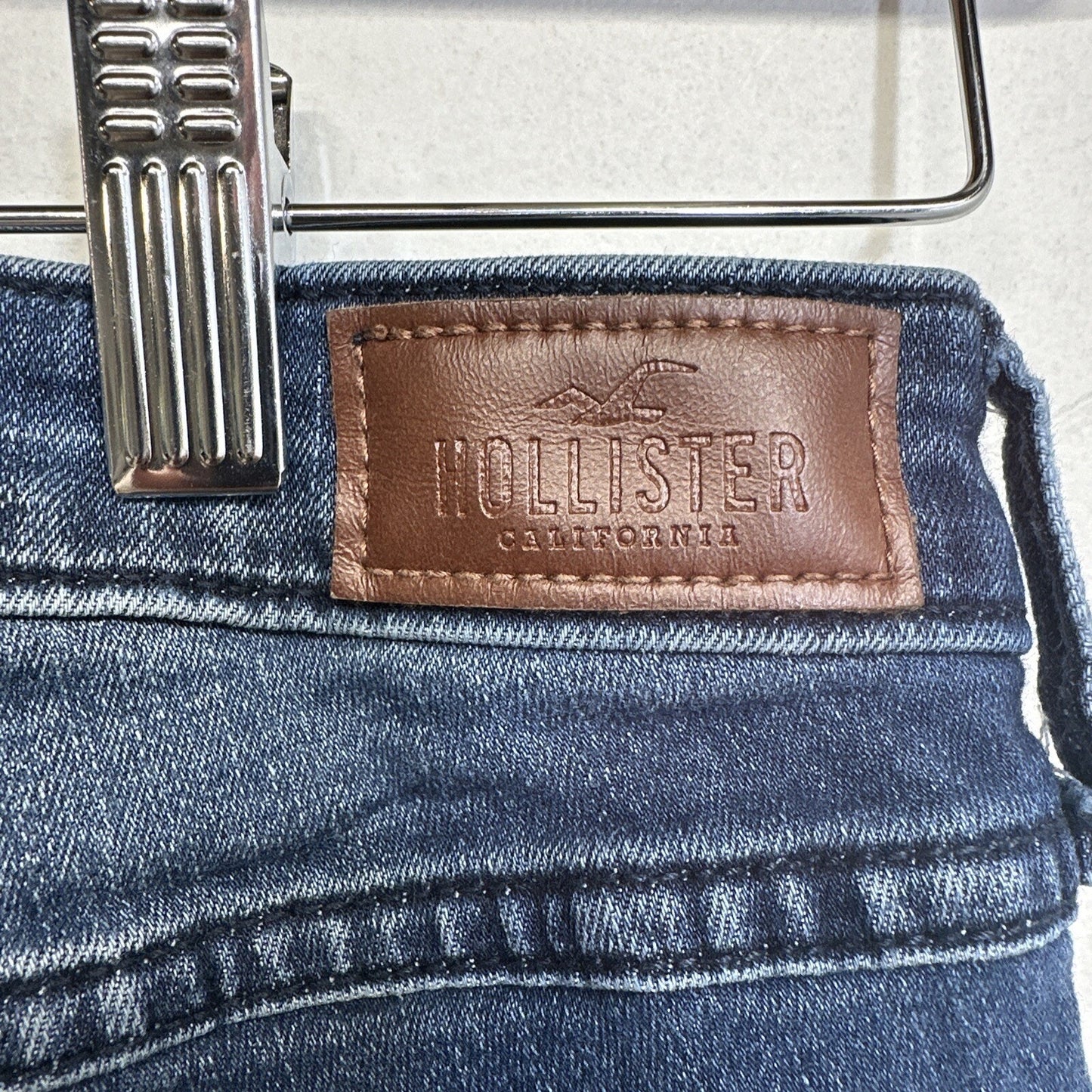 Hollister Classic Stretch Jeans Womens 0R Distressed High Rise Super Skinny Blue
