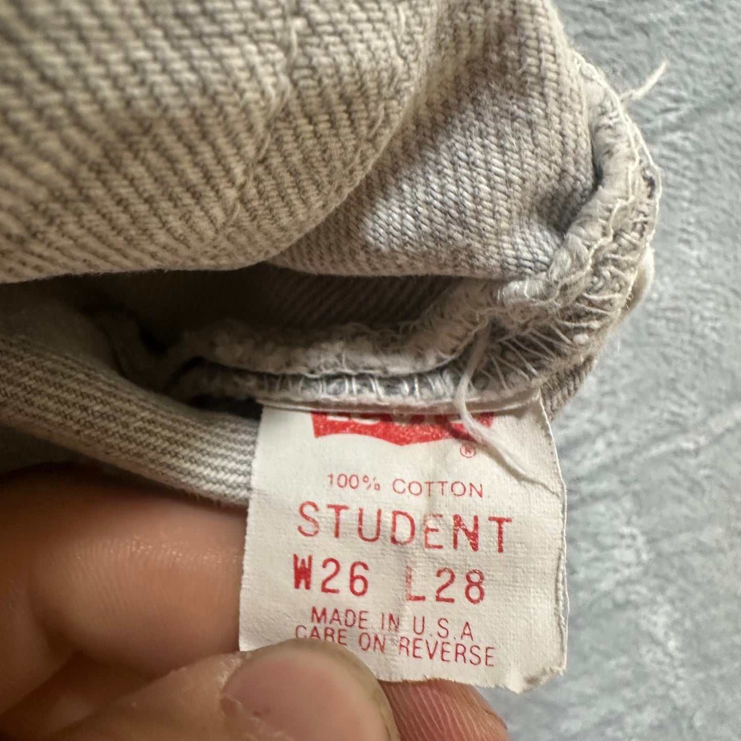 Vintage Levi's 706 Student Straight Jeans Boys Size 26x28 Gray DenimVintage Levi's 706 Straight Student Jeans Boys Size 26x28 Gray Denim