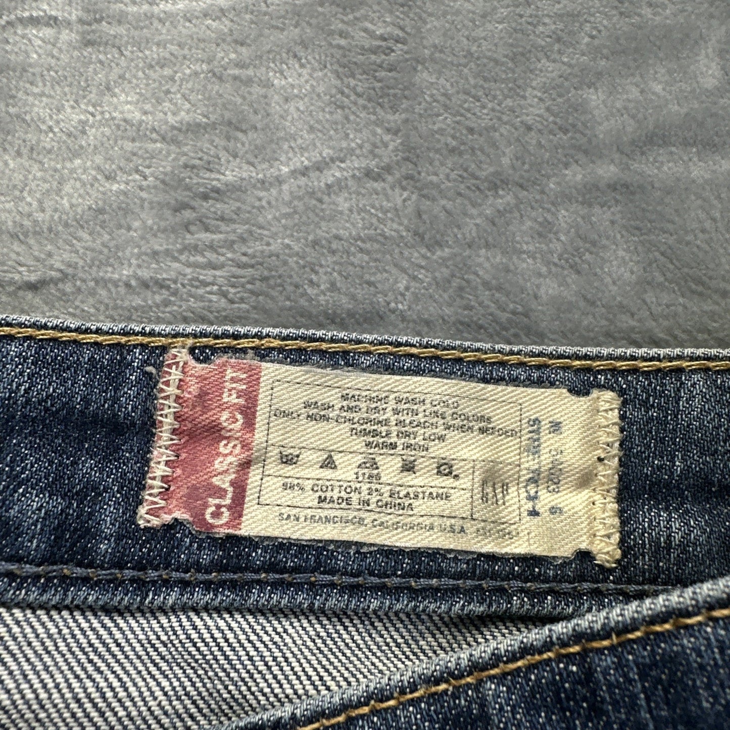 Vintage Gap 1969 Classic Fit Straight Jeans Women's Size 10R Dark Blue Denim