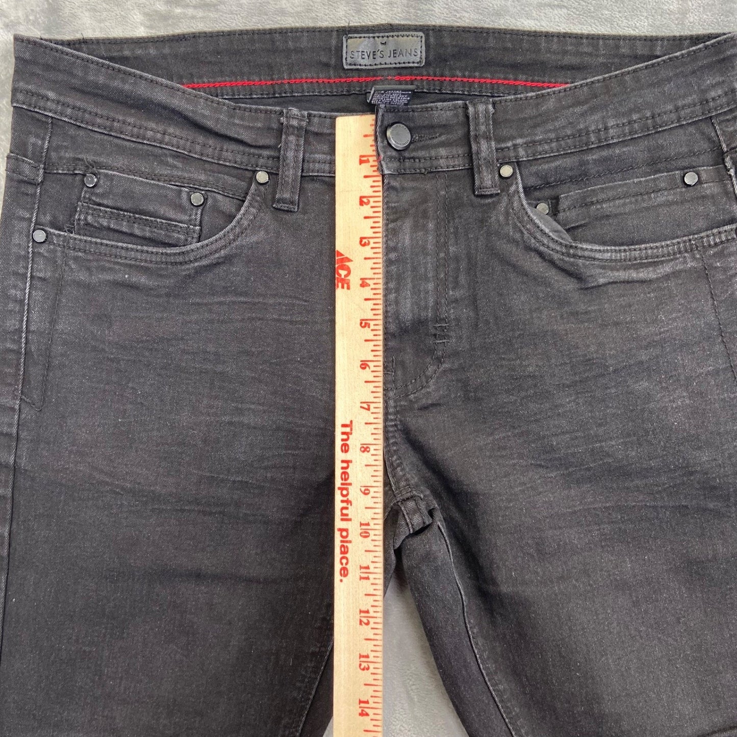 Steve's Jeans Men's Black Slim Fit Jeans Size 32/32 Cotton Blend #534424
